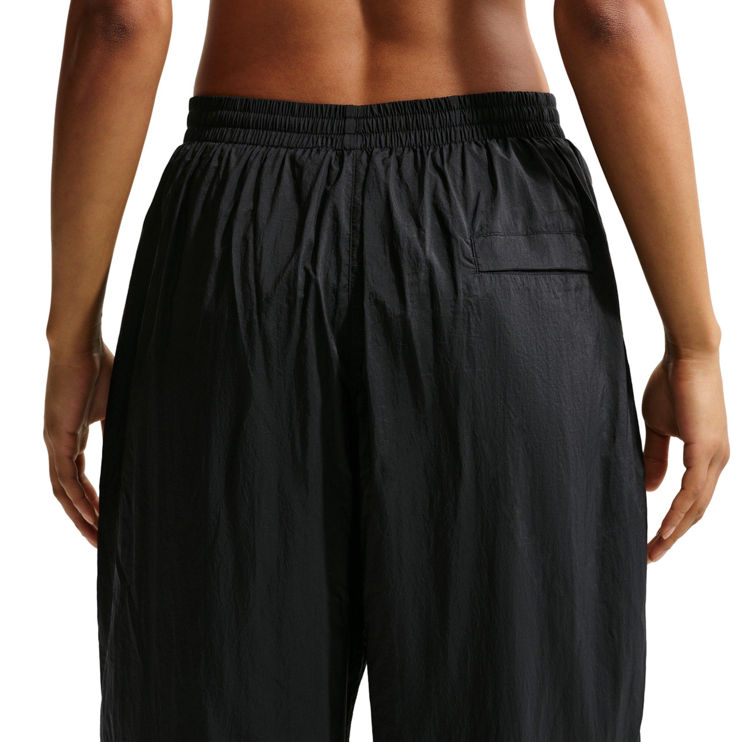 Nike Women's Sportswear Mid-Rise Lightweight UV Pants - Black/Off-White - BLACK/OFF-WHITE Thumbnail View 4