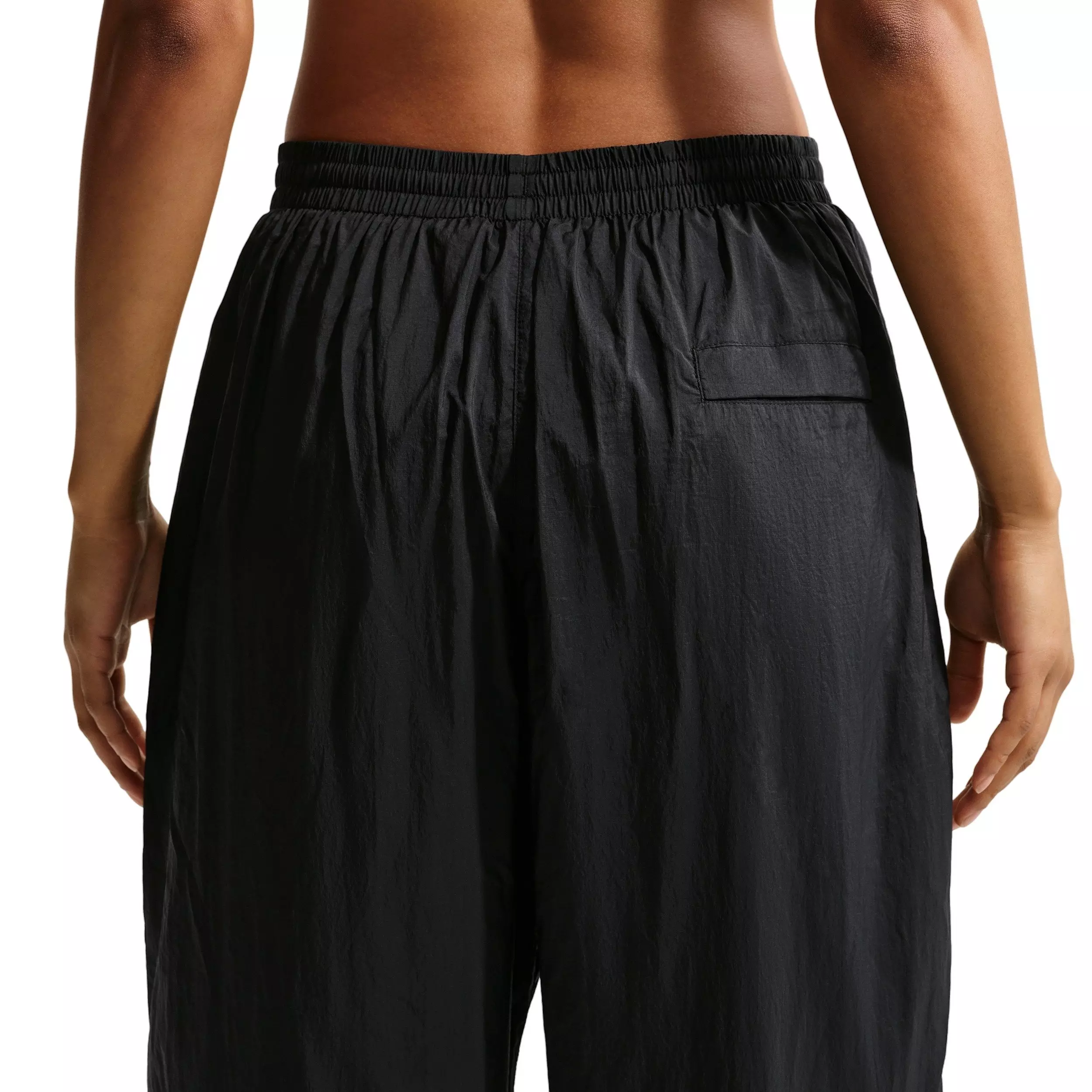 Nike Women's Sportswear Mid-Rise Lightweight UV Pants - Black/Off-White - BLACK/OFF-WHITE