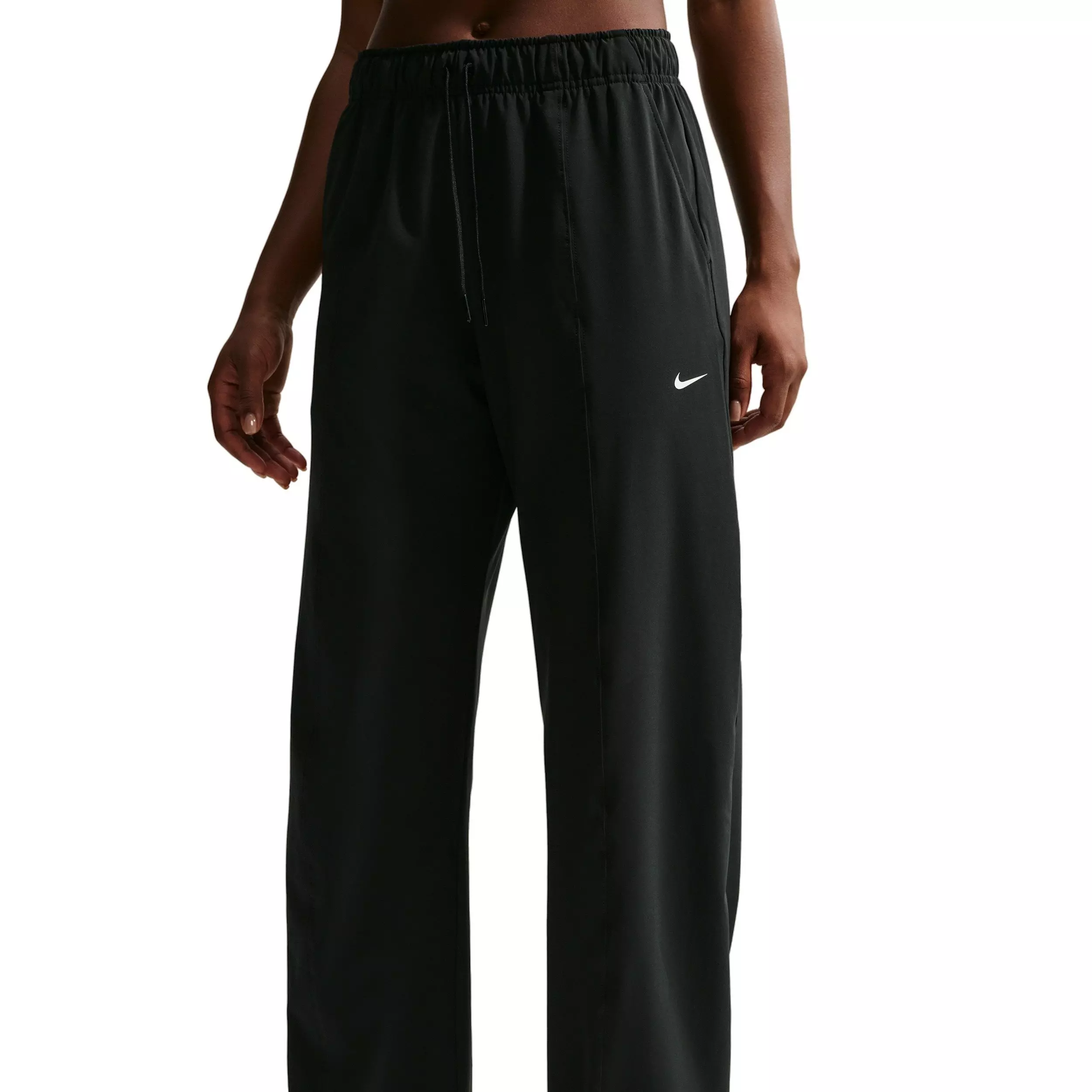 Nike Women's One Dri-FIT Woven Wide-Leg Pants - BLACK/WHITE