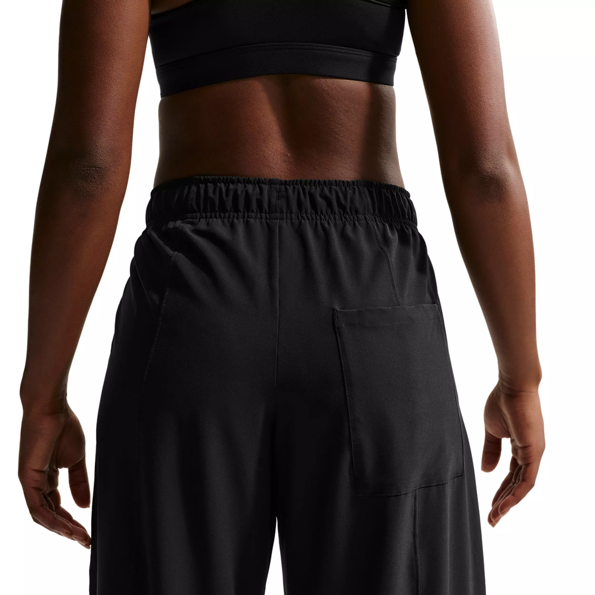 Nike Women's One Dri-FIT Woven Wide-Leg Pants - BLACK/WHITE