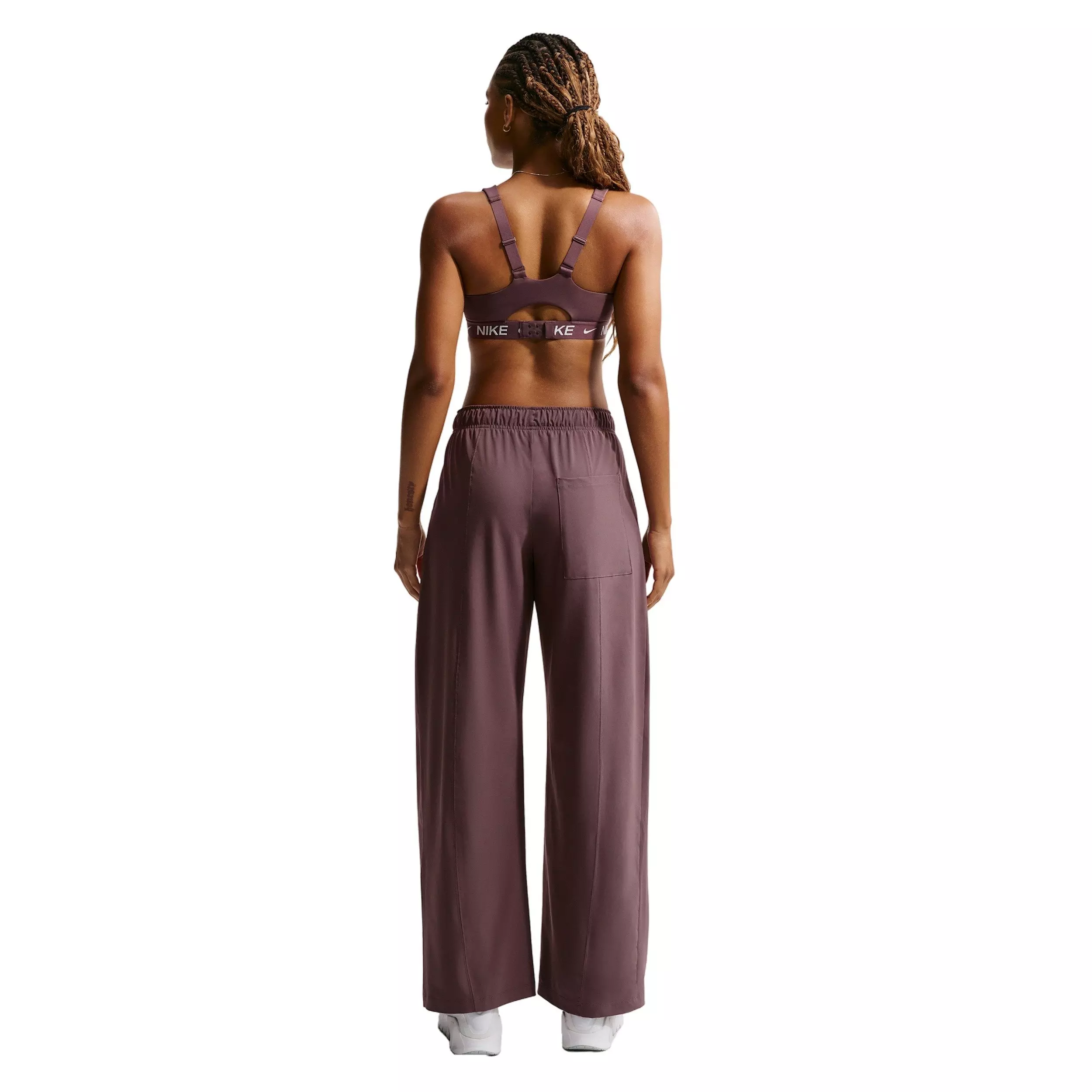 Nike Women's One Dri-FIT Woven Wide-Leg Pants - PURPLE/WHITE