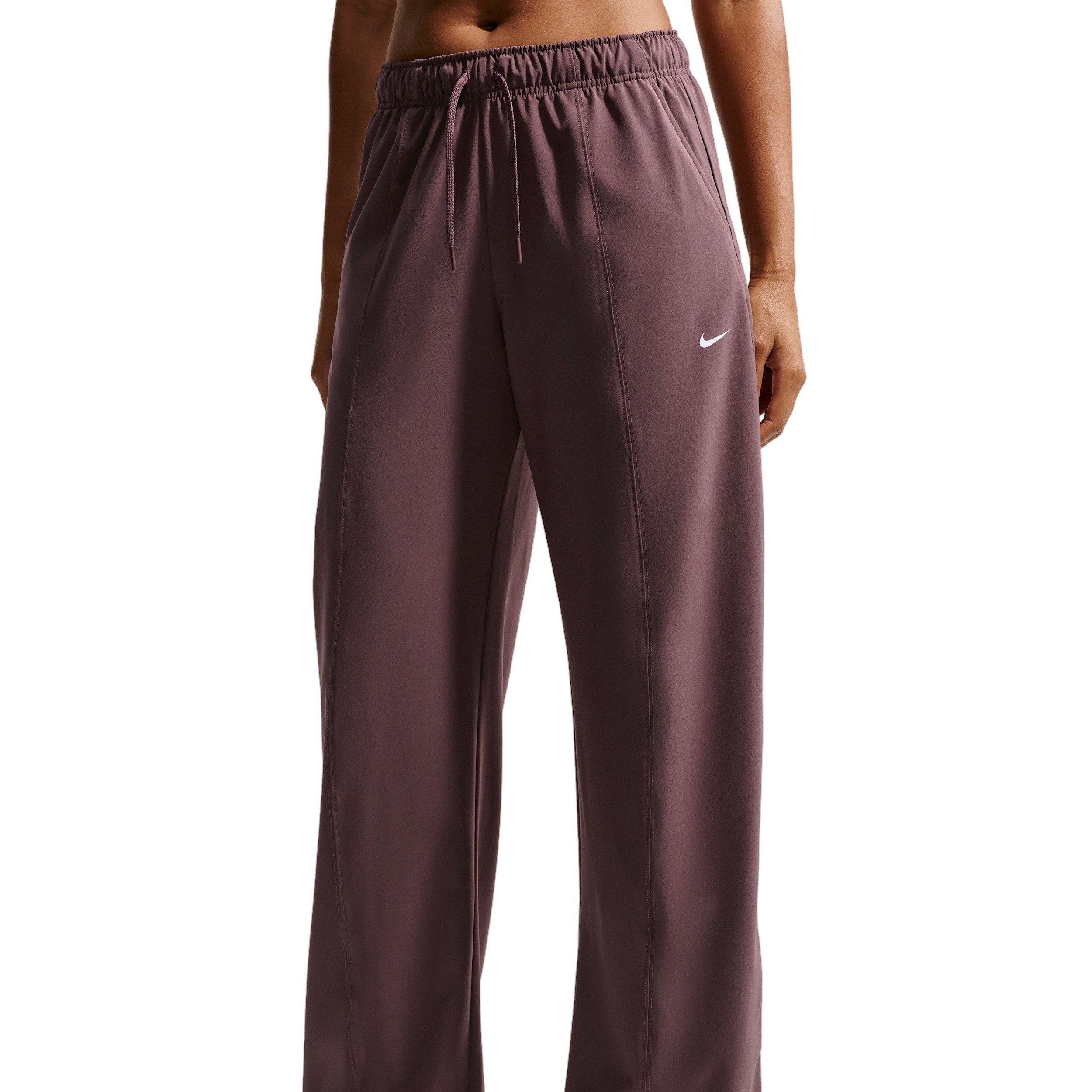 Nike Women's One Dri-FIT Woven Wide-Leg Pants - PURPLE/WHITE Thumbnail View 3
