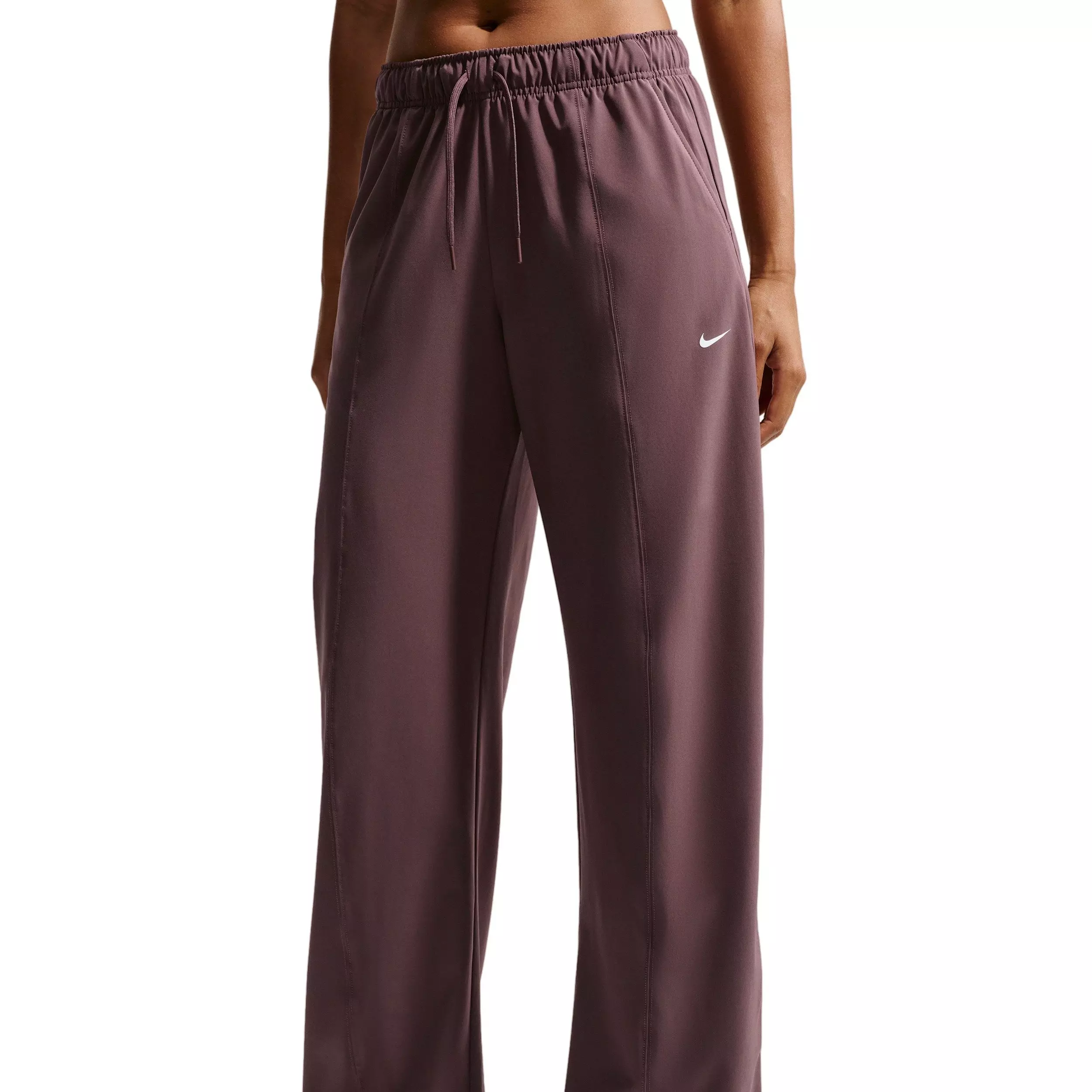 Nike Women's One Dri-FIT Woven Wide-Leg Pants - PURPLE/WHITE