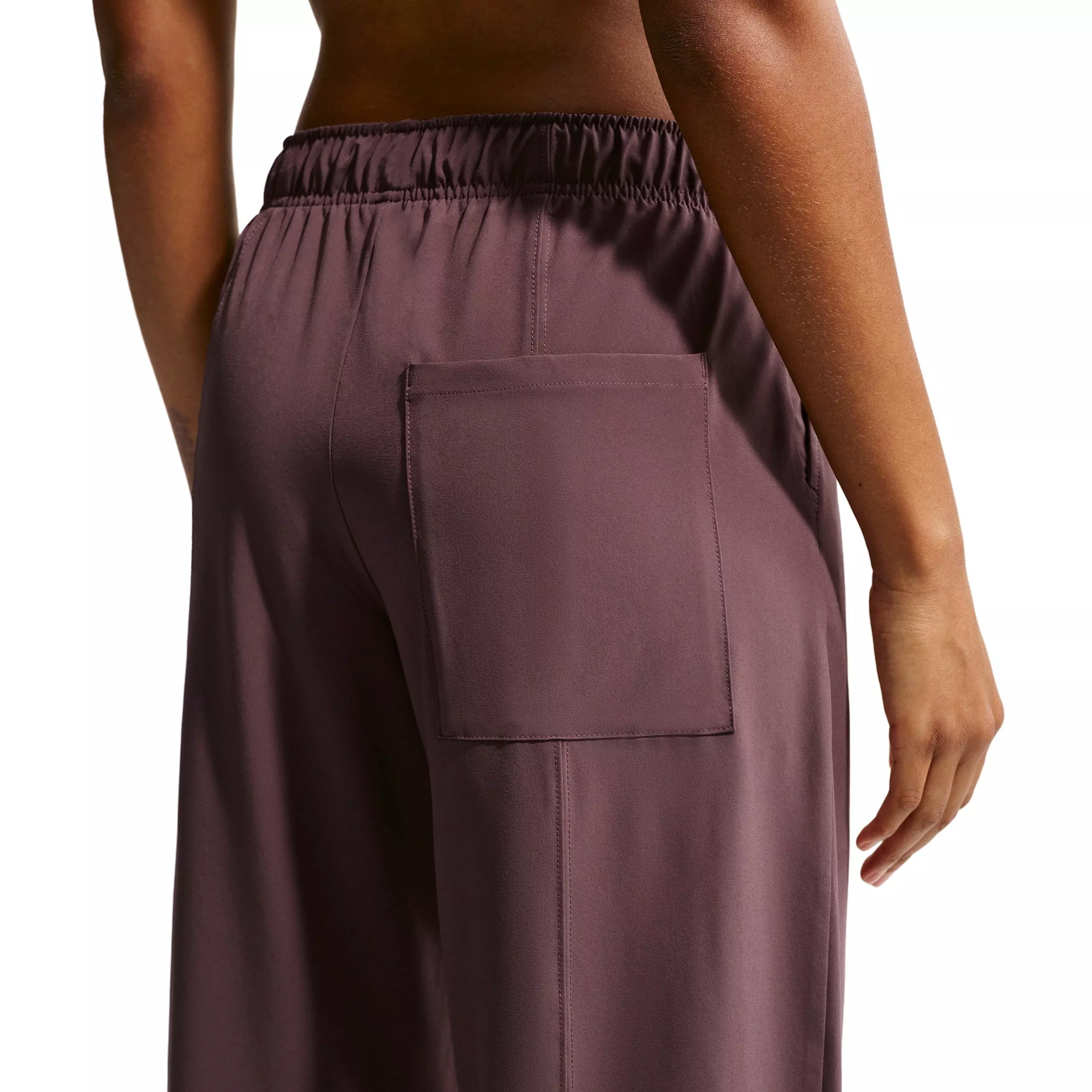 Nike Women's One Dri-FIT Woven Wide-Leg Pants - PURPLE/WHITE
