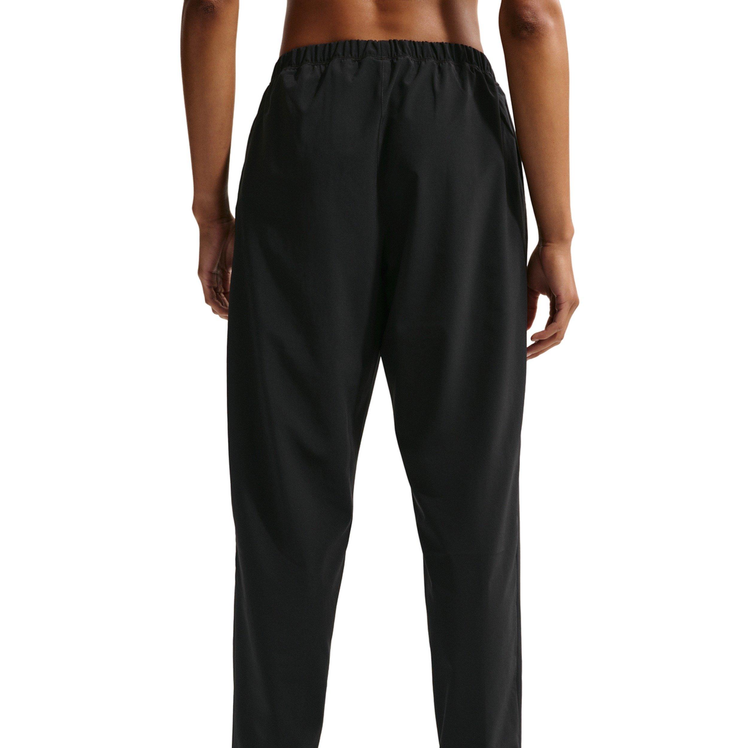 Nike Women's Pro 365 Dri-FIT Mid-Rise Woven Pants - Black/White - BLACK/WHITE Thumbnail View 4