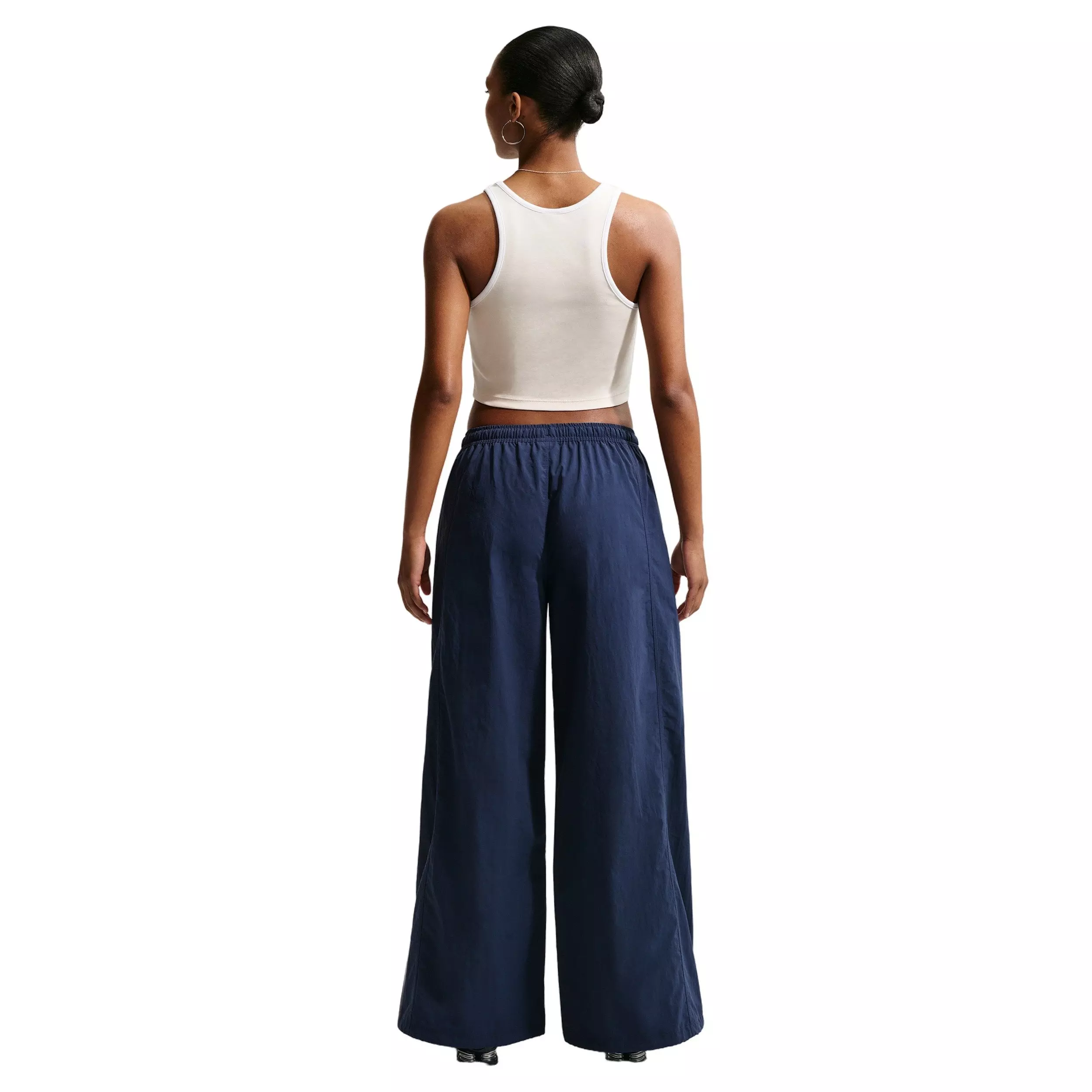 Nike Women's Sportswear Loose Mid-Rise Structured Pants - NAVY