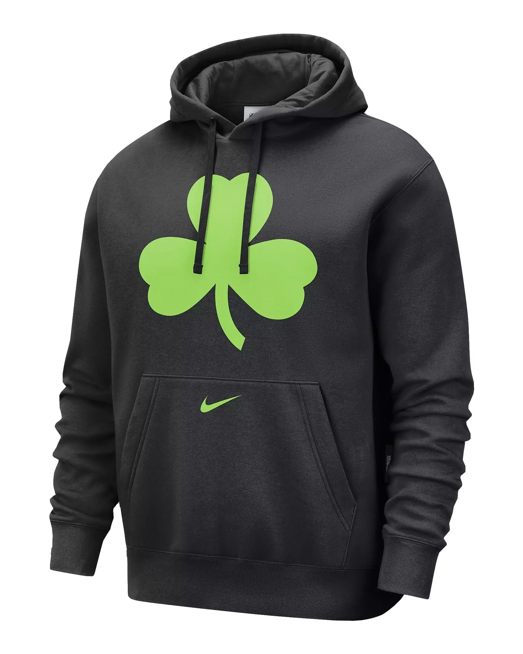 Nike Men's Boston Celtics Club City Edition NBA Fleece Pullover Hoodie - Black - BLACK