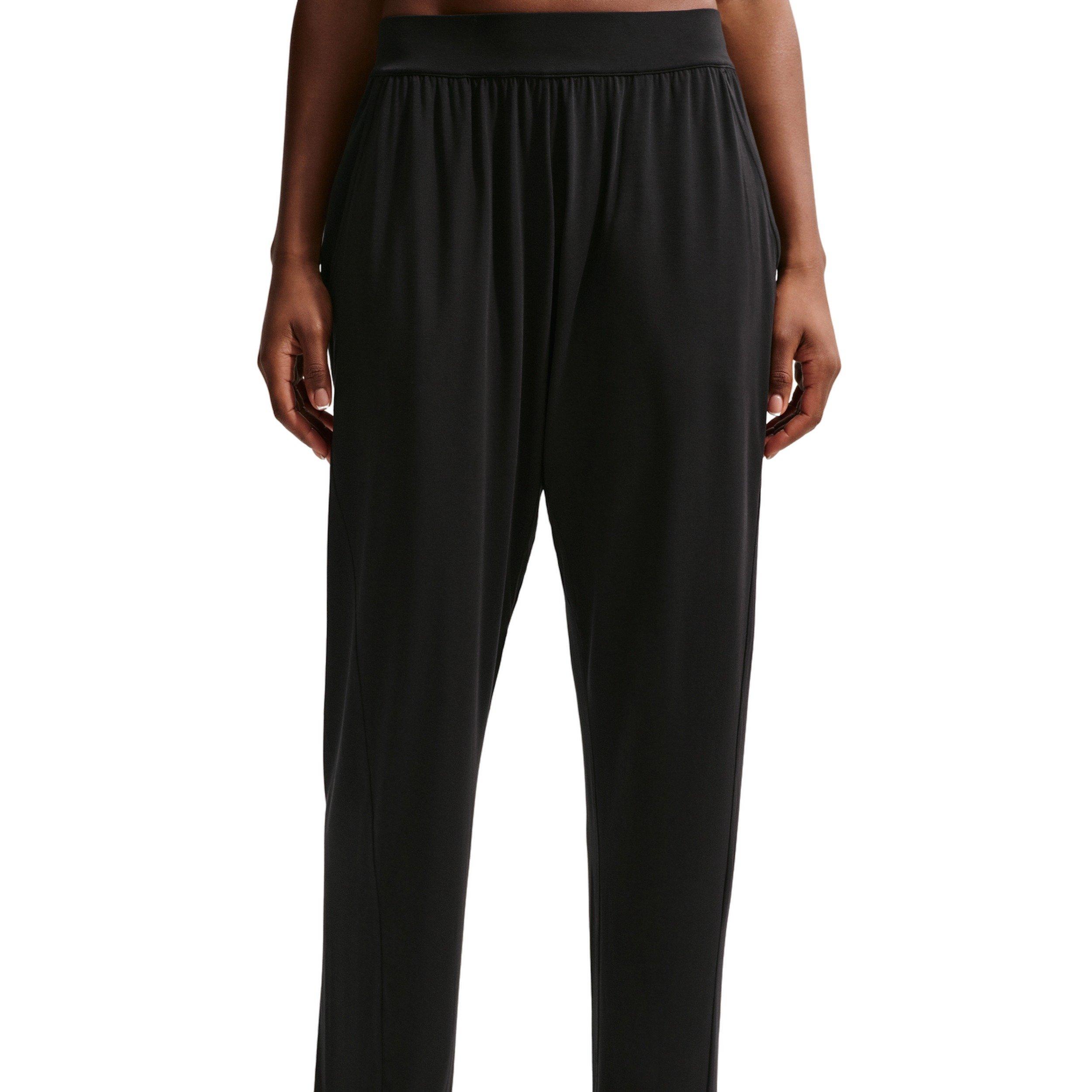 Nike Women's Zenvy Loose Mid-Rise Pants - BLACK/GREY Thumbnail View 3