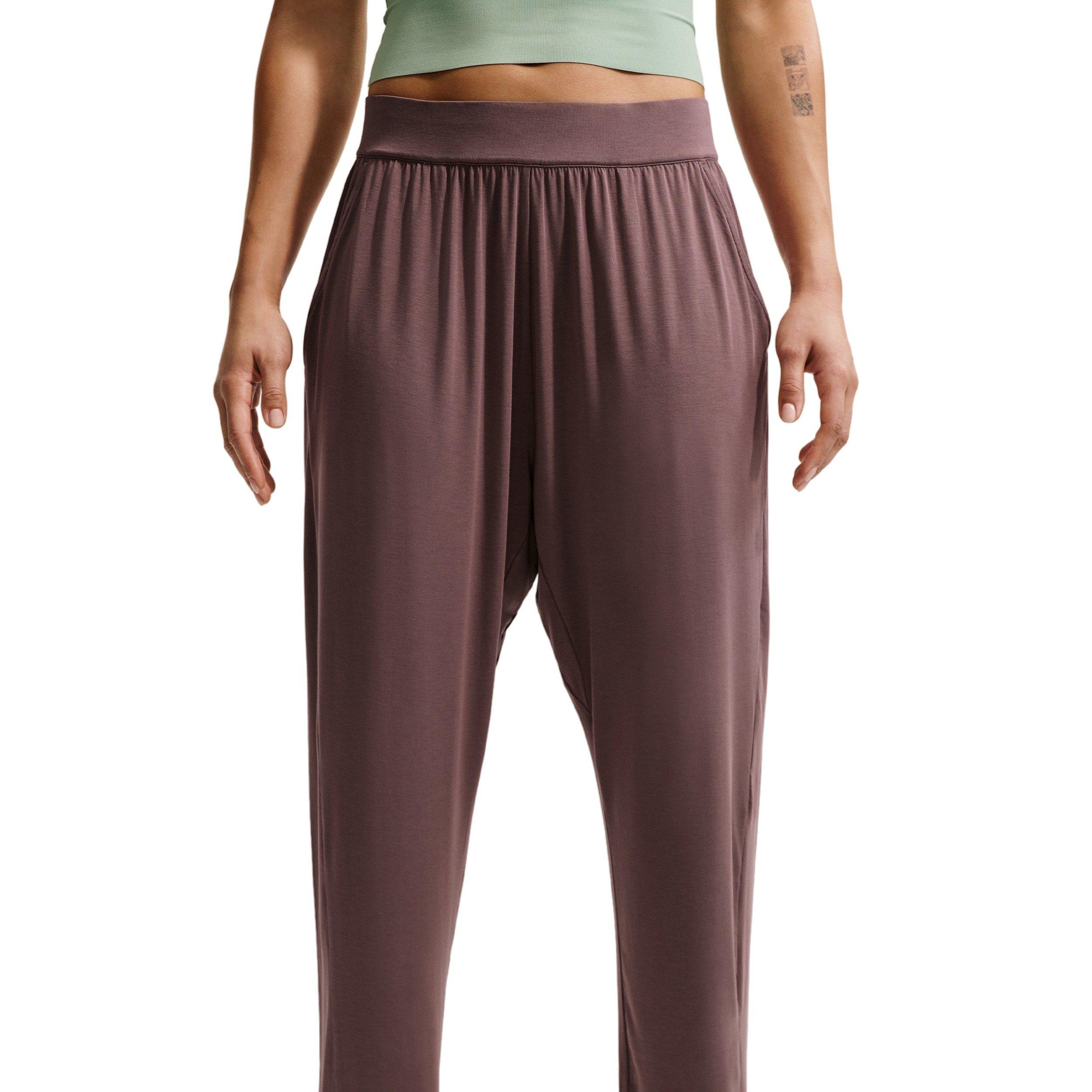 Nike Women's Zenvy Loose Mid-Rise Pants - PURPLE/WHITE Thumbnail View 3