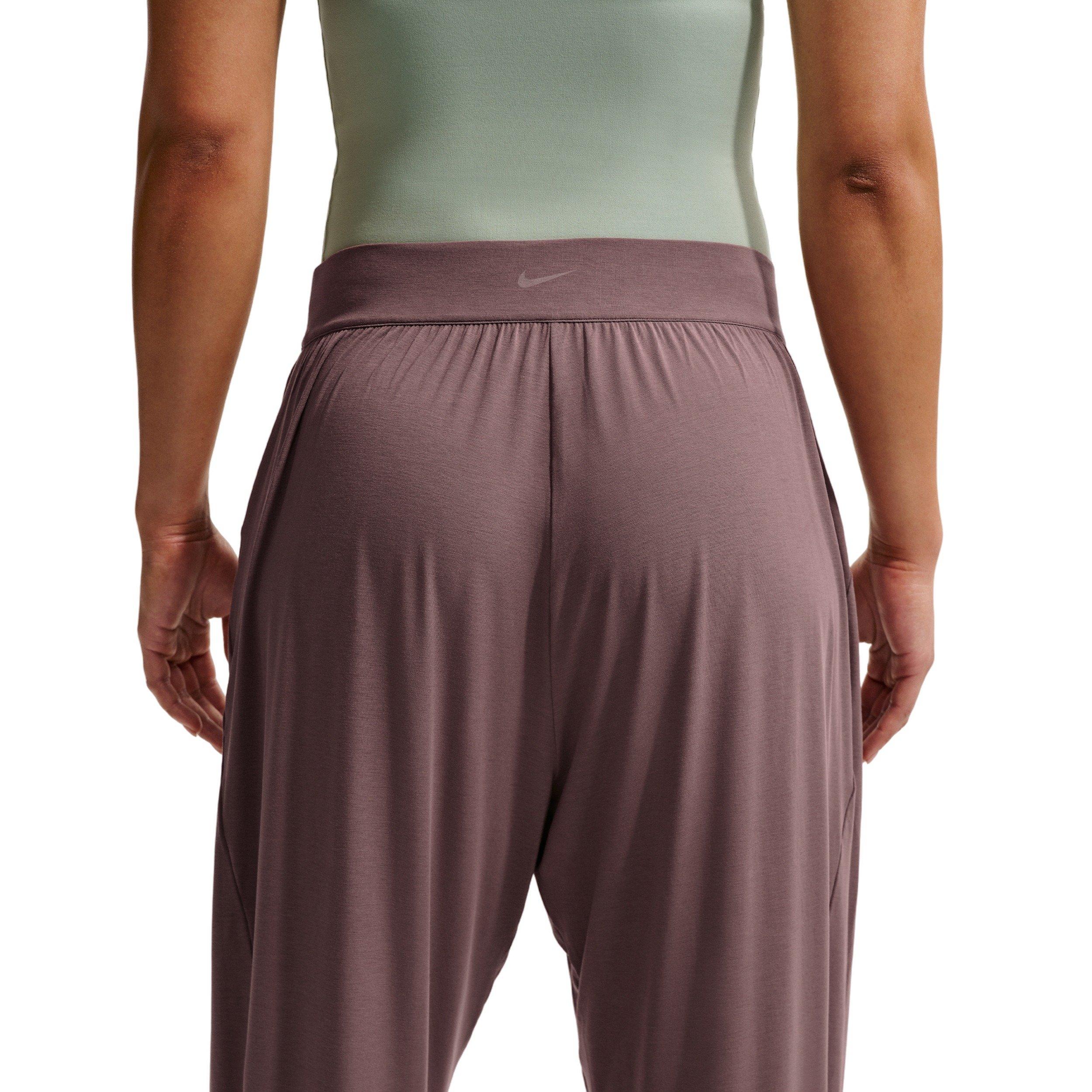 Nike Women's Zenvy Loose Mid-Rise Pants - PURPLE/WHITE Thumbnail View 4