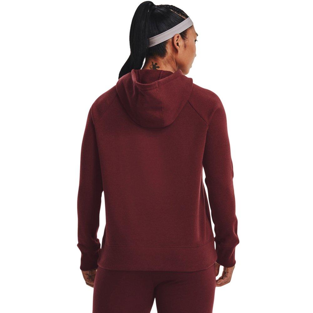 Under Armour Women's Rival Fleece Logo Pullover - BRICK Thumbnail View 2
