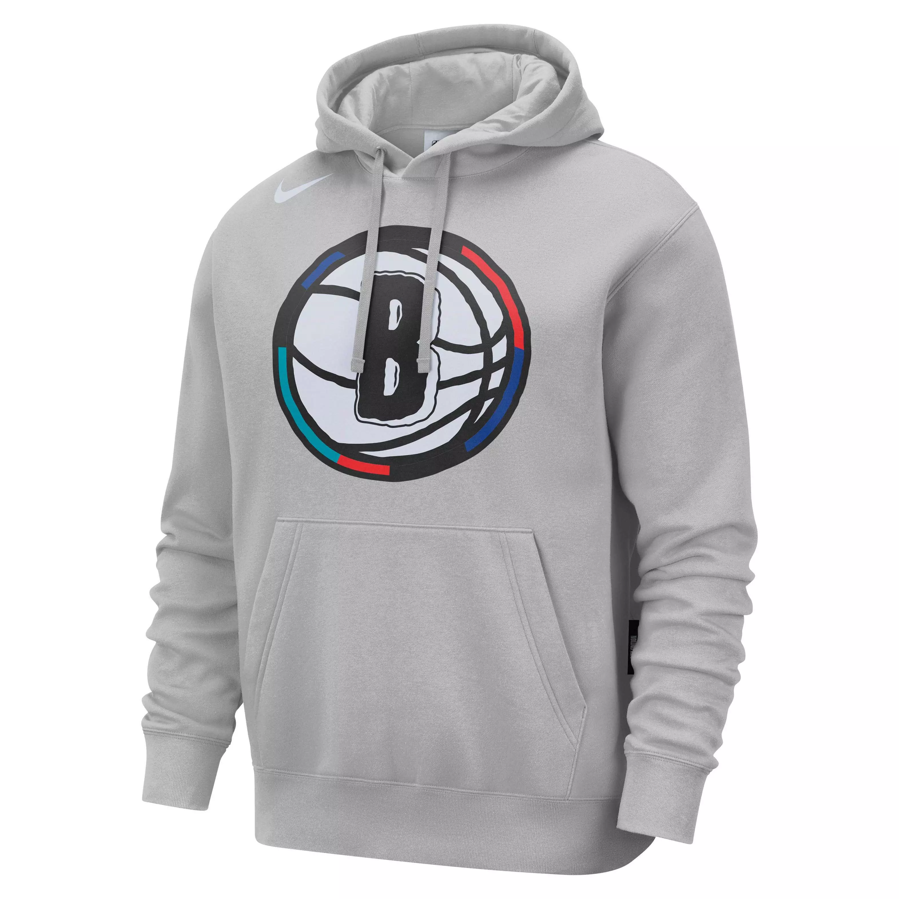 Nike Men's Brooklyn Nets NBA CE Club Fleece Pullover Hoodie - SILVER