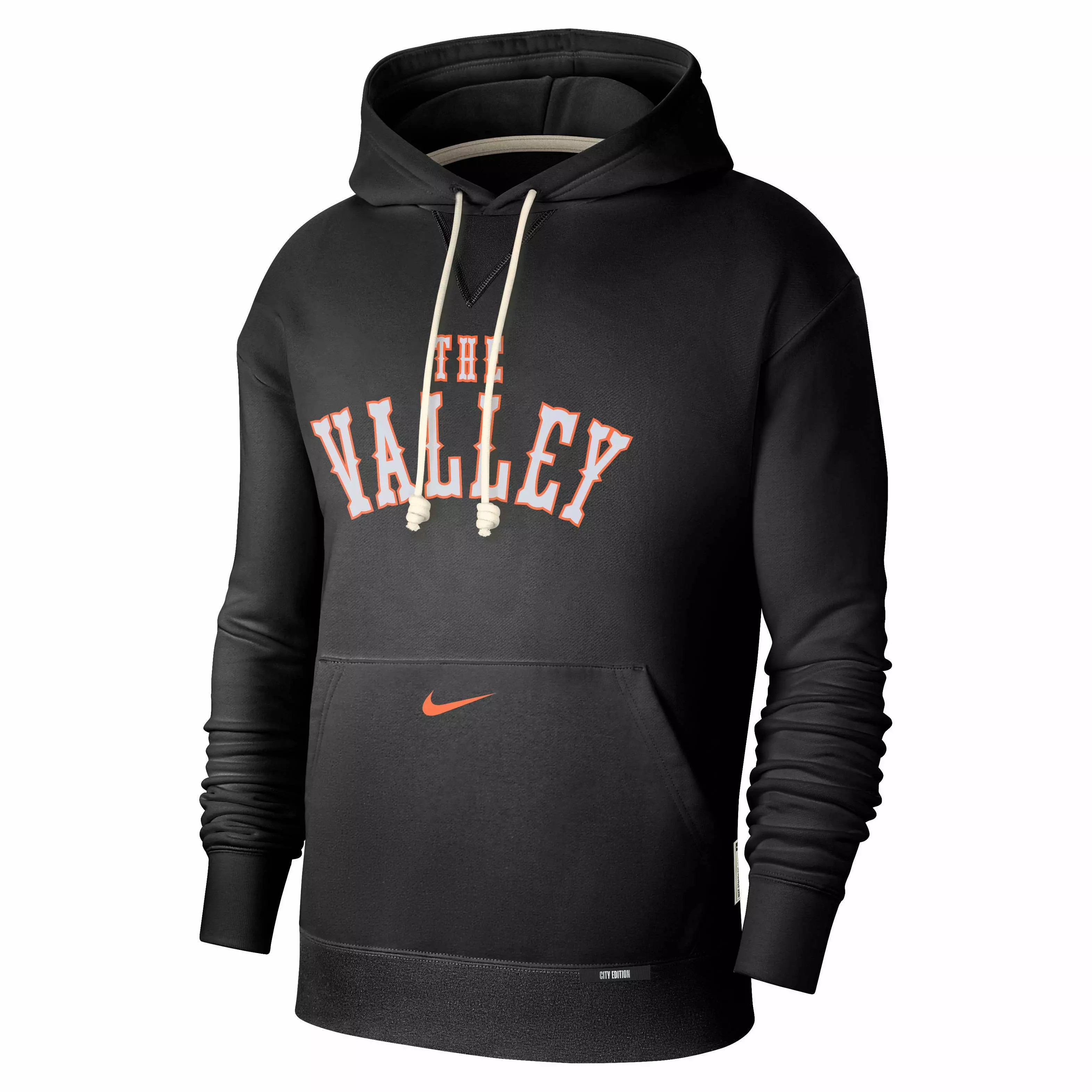 Nike Men's Dri-FIT NBA Phoenix Suns Courtside Standard Issue CE Hoodie - BLACK/ORANGE