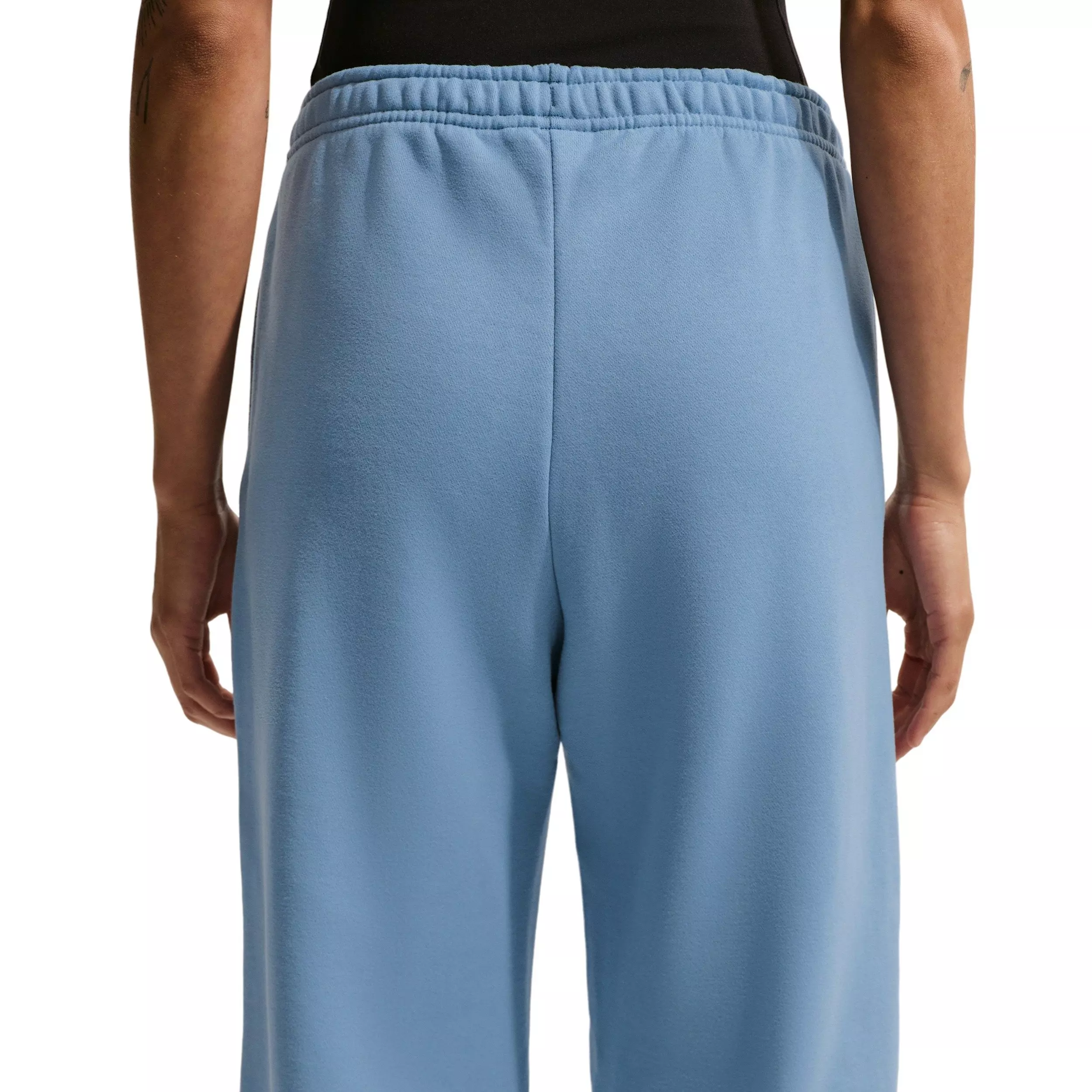 Nike Women's Studio Fleece Med-Weight Mid-Rise Wide-Leg Pants - BLUE