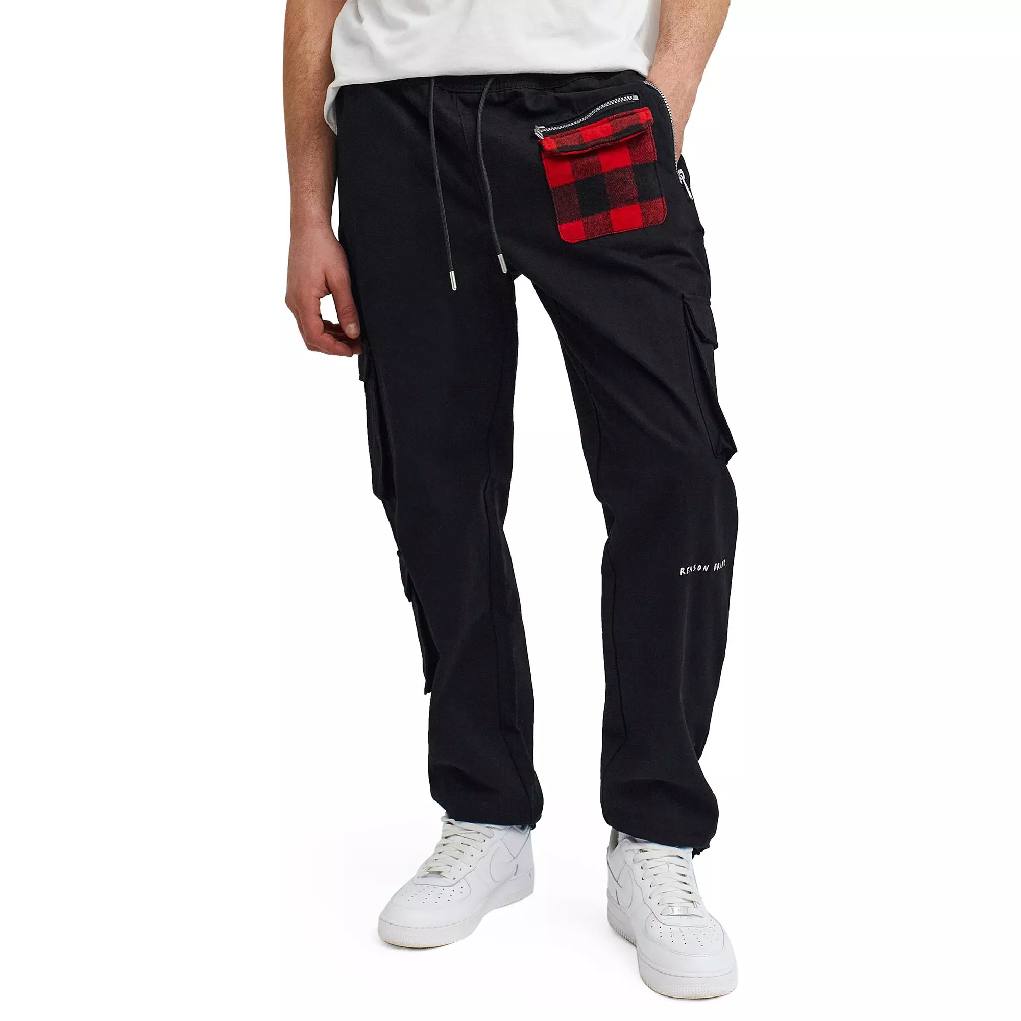 Reason Men's Heaven Woven Cargo Pants - Black - BLACK