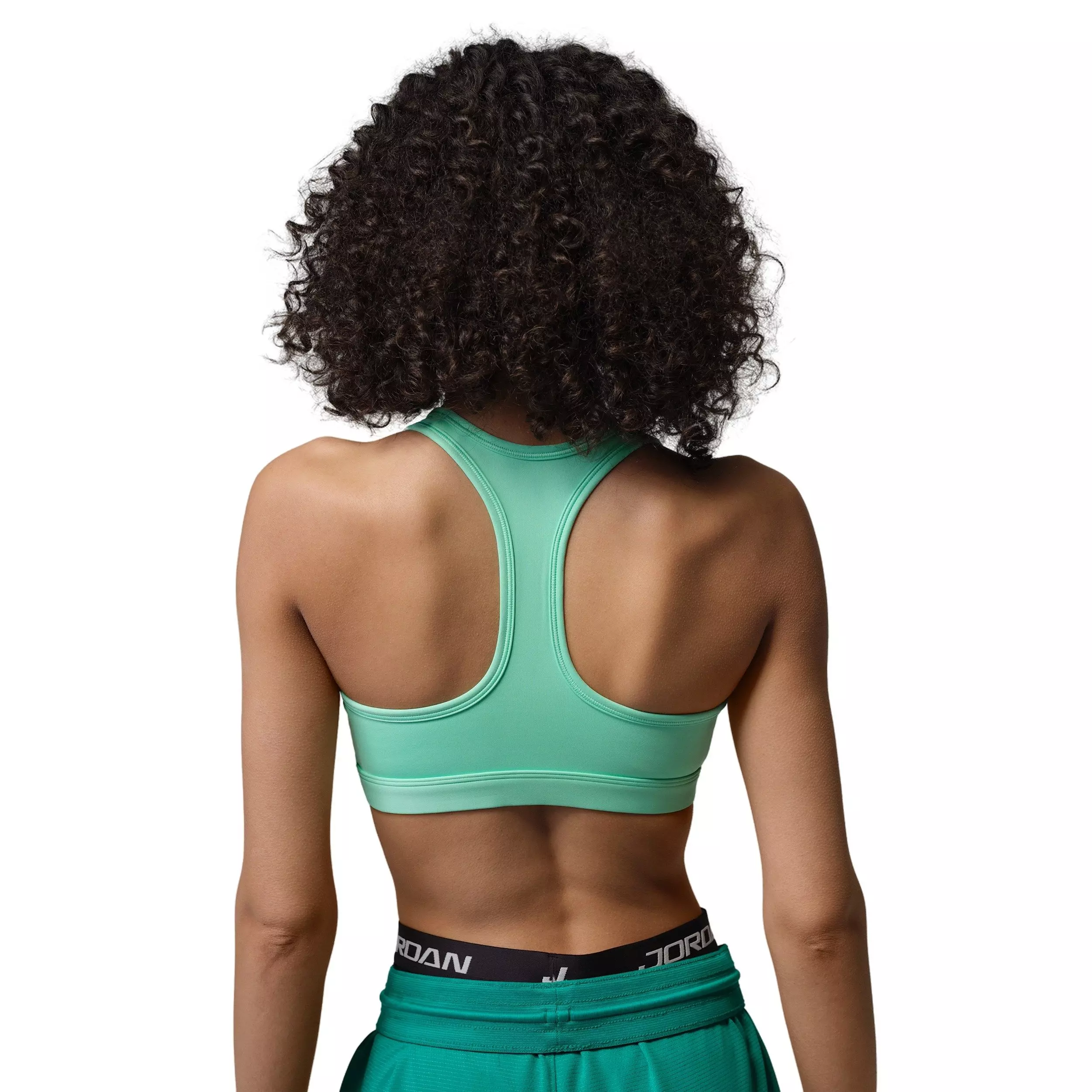Jordan Women's Sport Medium Support Padded Jumpman Bra - Mint/Black - MINT/BLACK