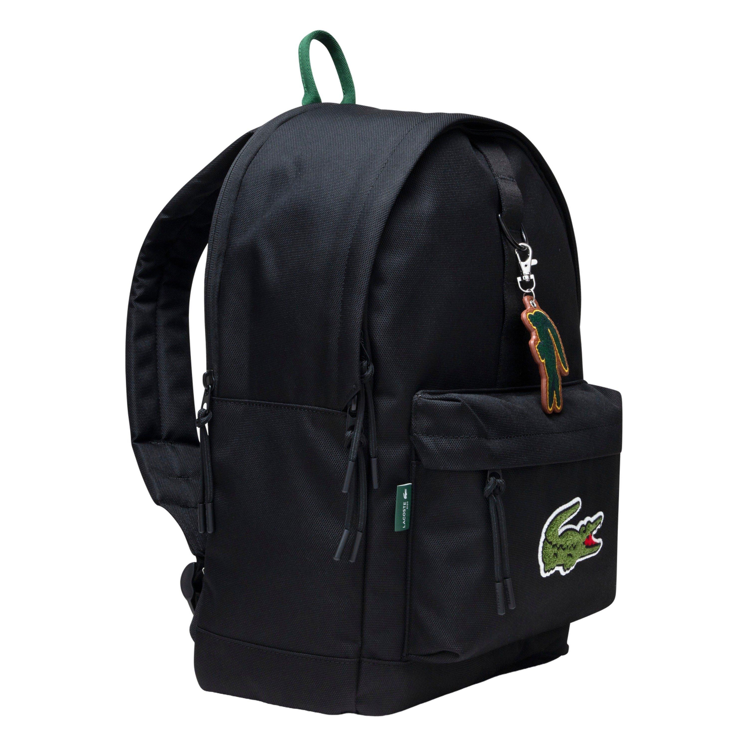 Lacoste Big Kids' Core Solid Backpack - Black