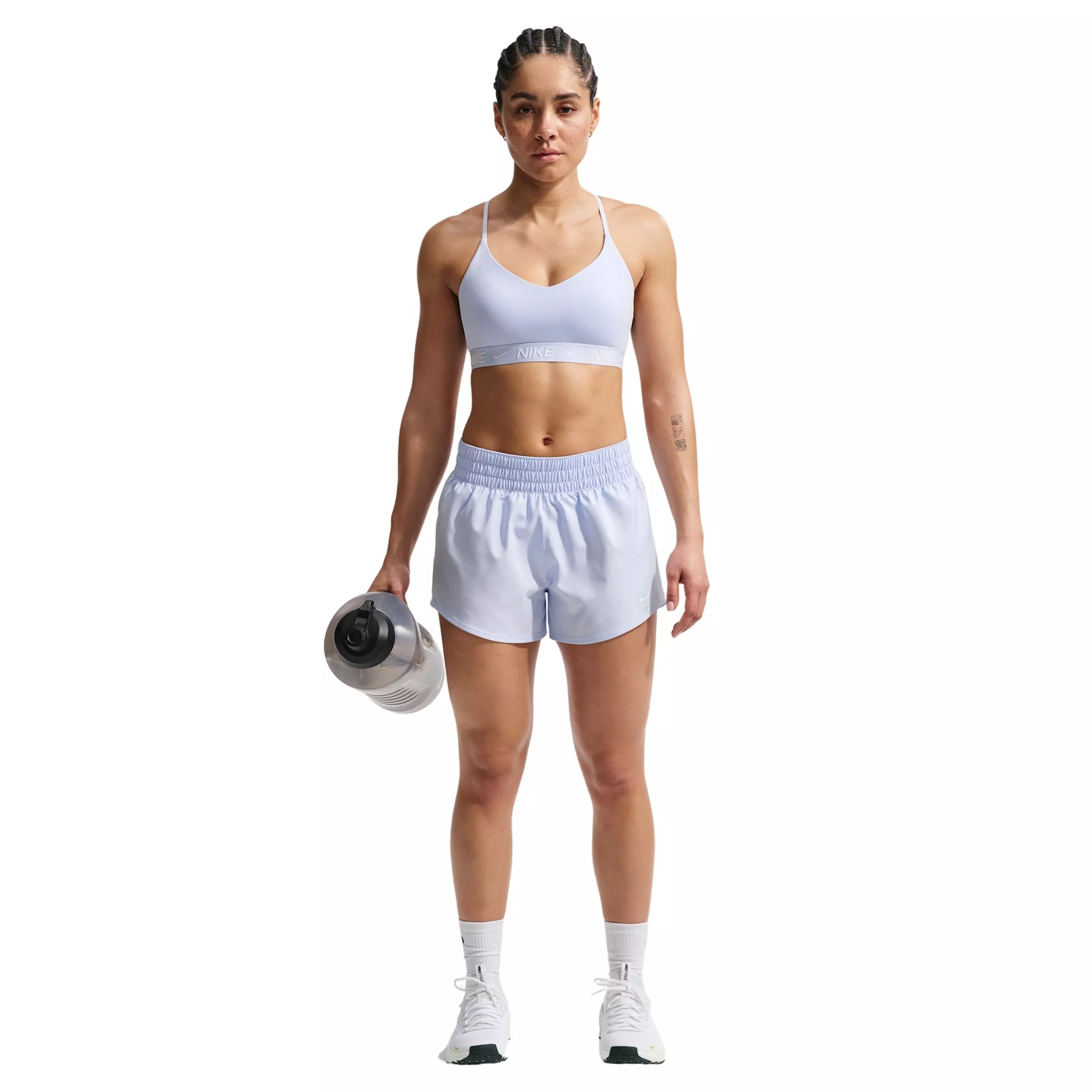 Nike Women's Indy Light Support Padded Adjustable Sports Bra  - LIGHT BLUE