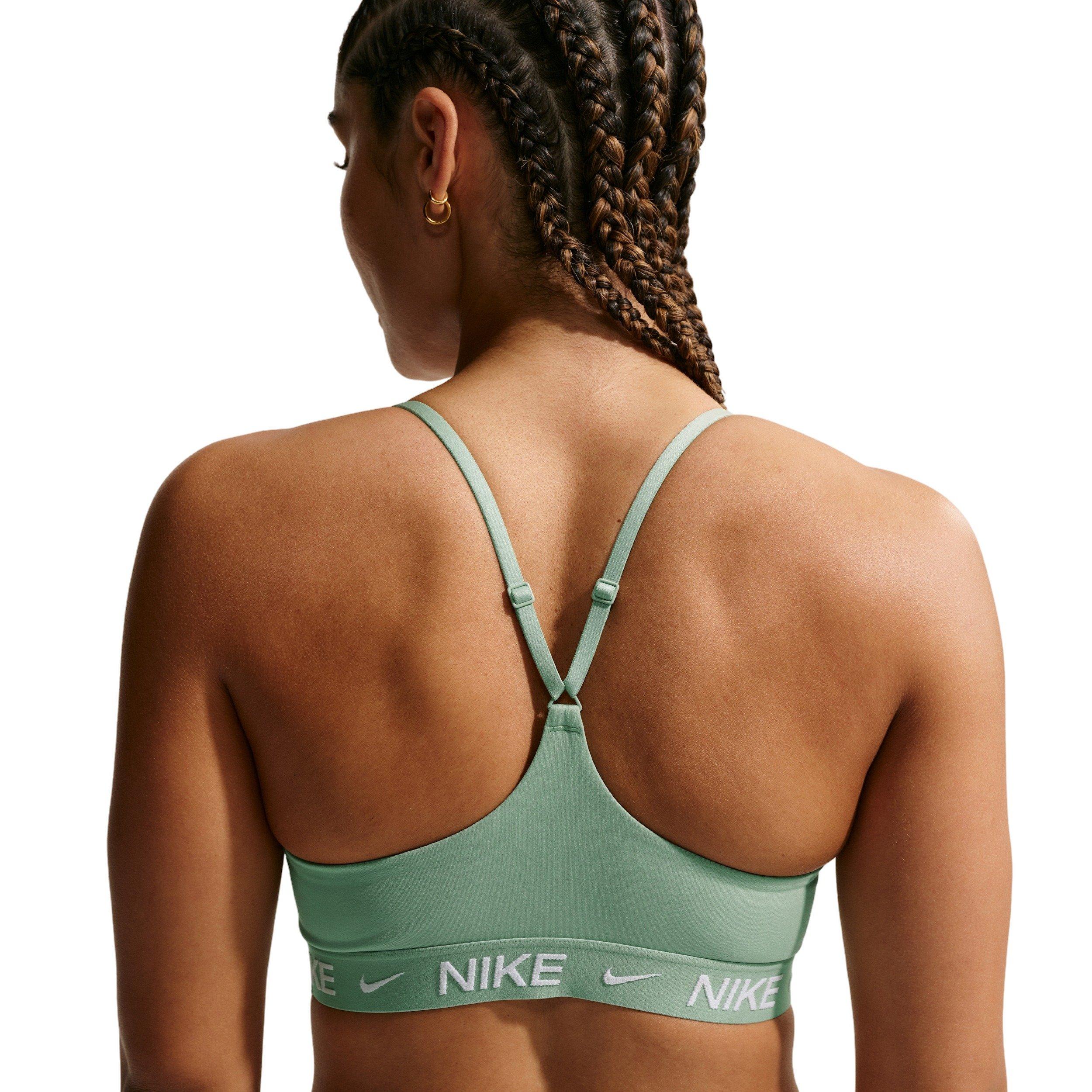 Nike Women's Indy Light Support Padded Adjustable Sports Bra  - GREEN Thumbnail View 2