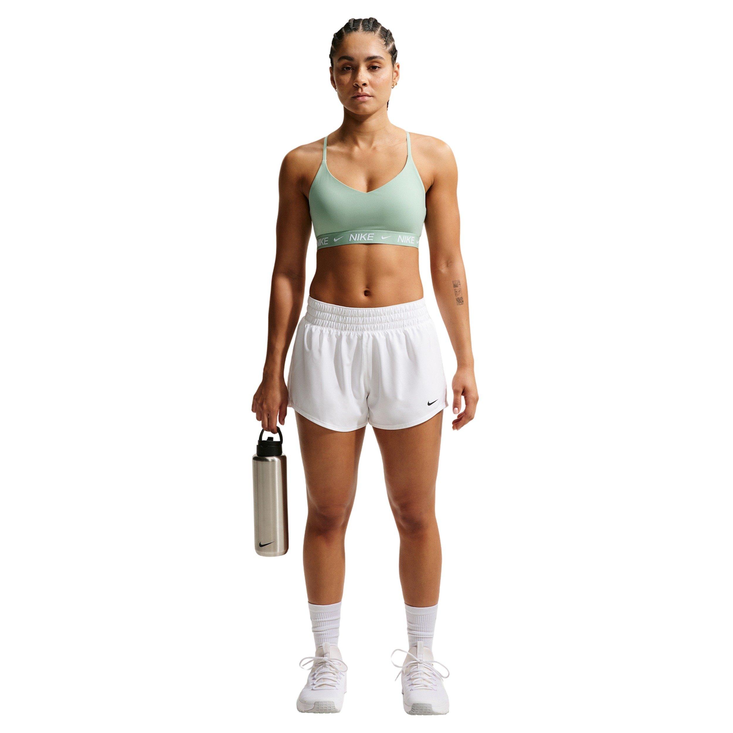 Nike Women's Indy Light Support Padded Adjustable Sports Bra  - GREEN Thumbnail View 4