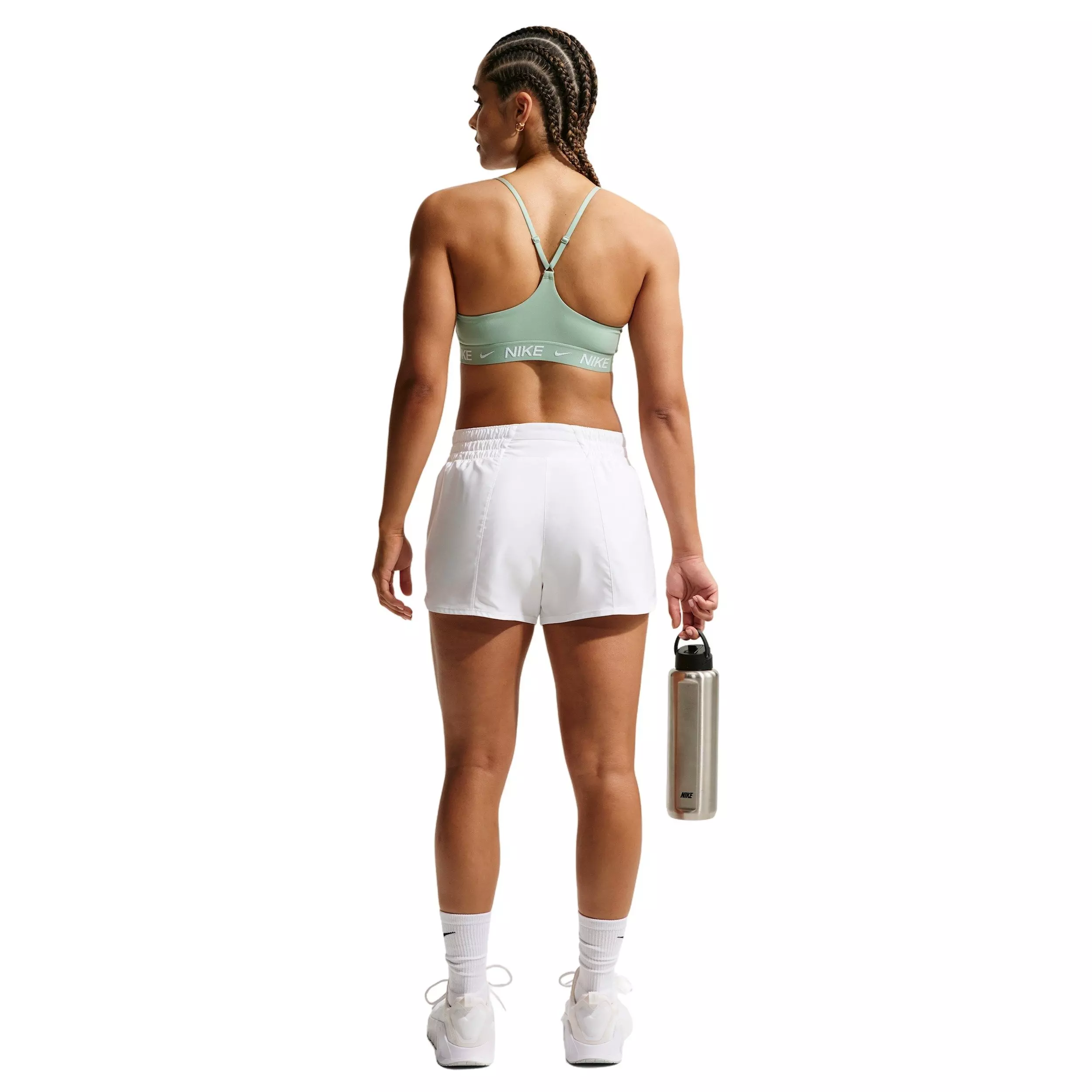 Nike Women's Indy Light Support Padded Adjustable Sports Bra  - GREEN