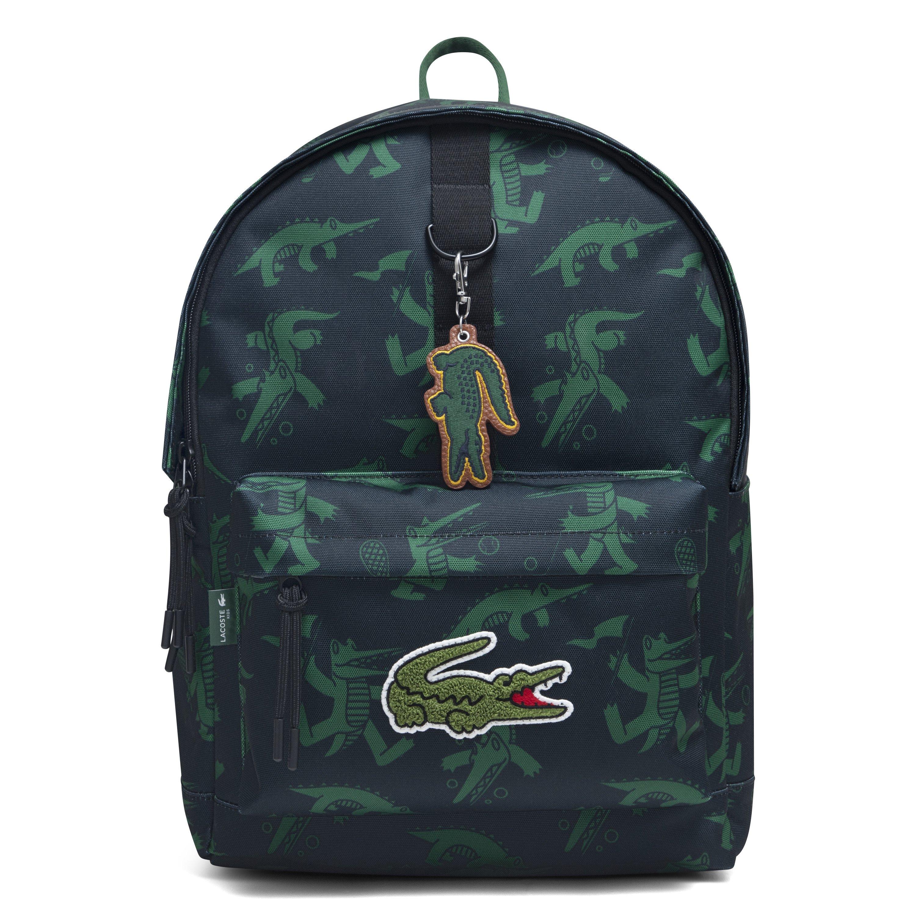 Lacoste Big Kids' Core AOP Print Backpack - Black | Hibbett