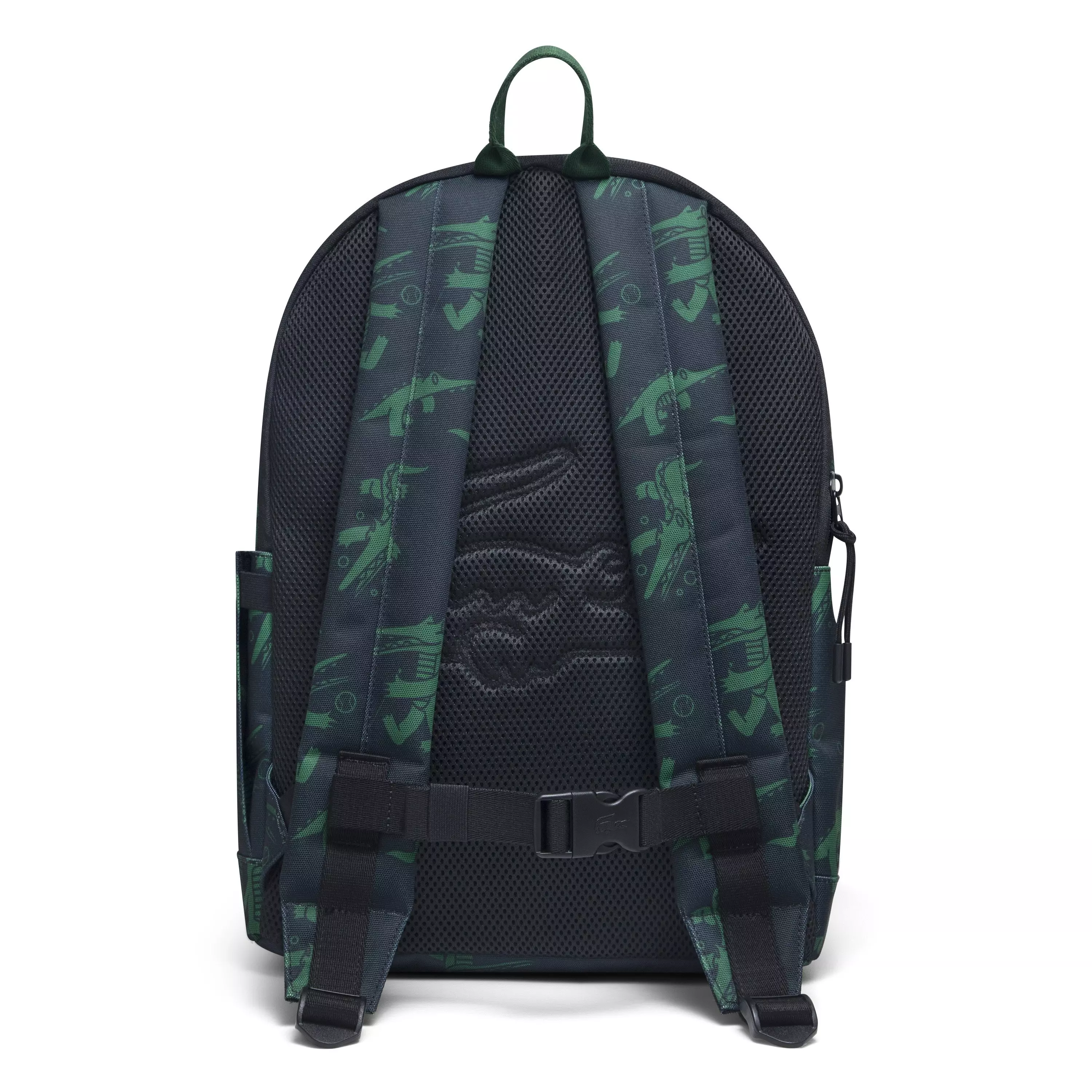 Lacoste Big Kids' Core AOP Print Backpack - Black - BLACK