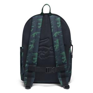 Lacoste Big Kids' Core AOP Print Backpack - Black