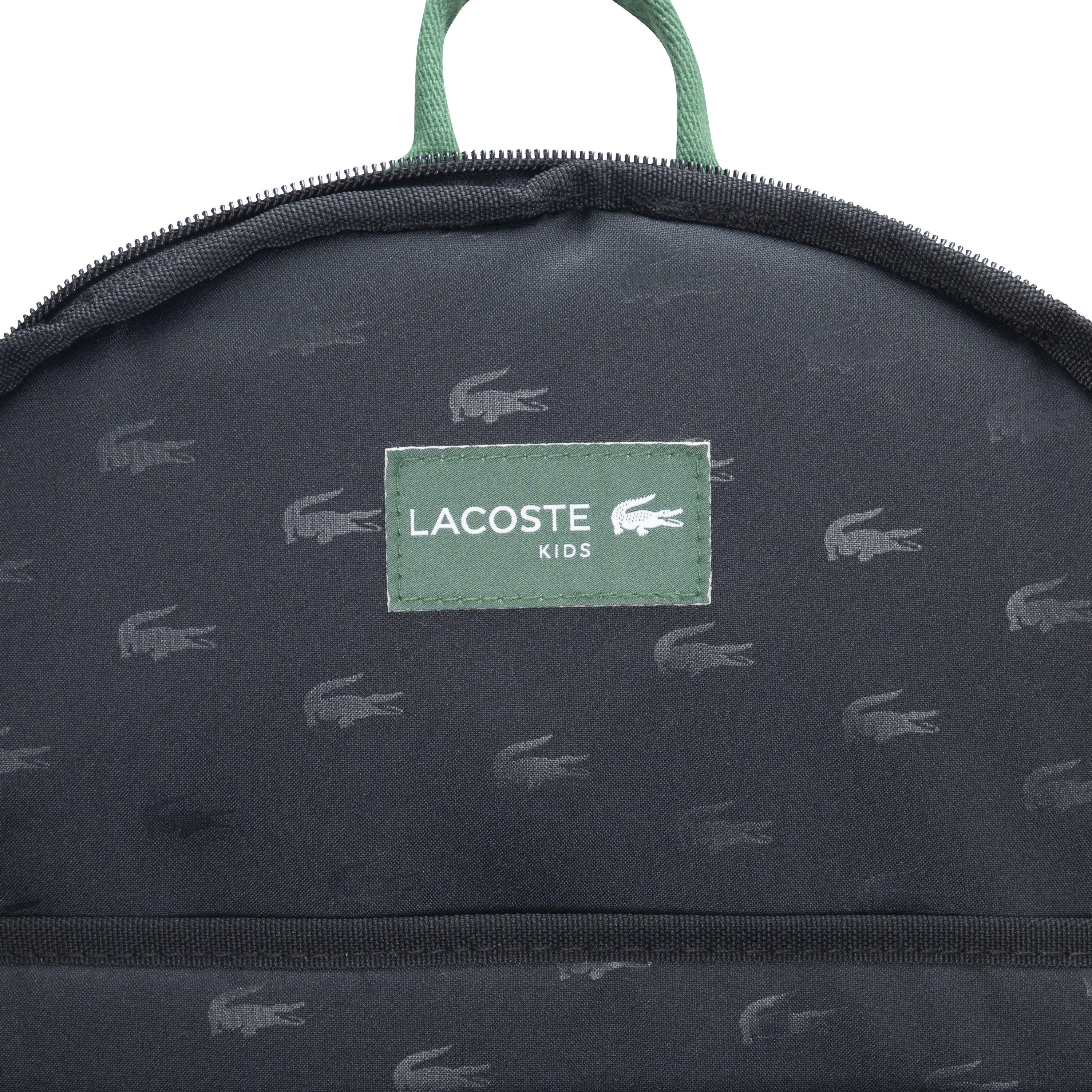 Lacoste Big Kids' Core AOP Print Backpack - Black