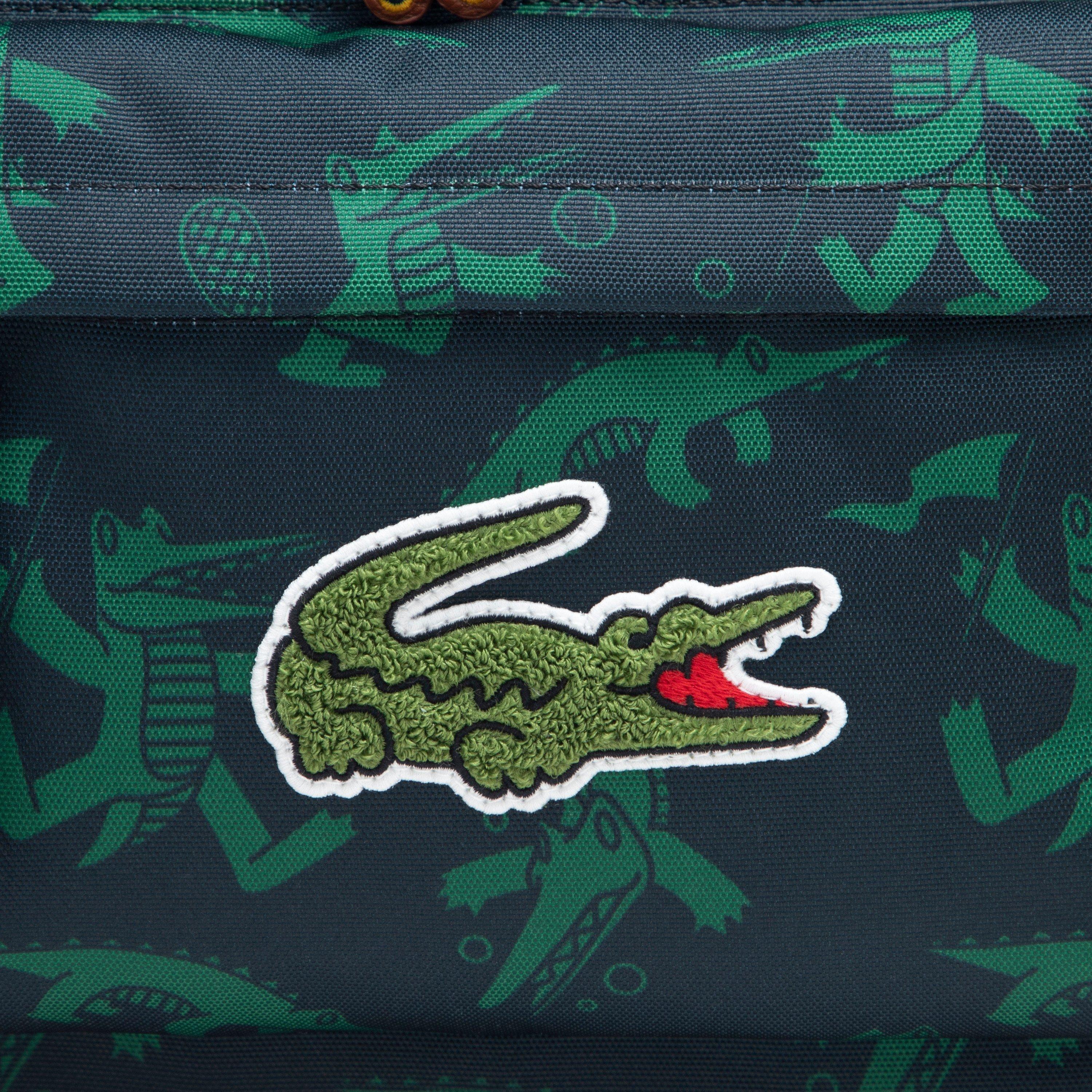 Lacoste Big Kids' Core AOP Print Backpack - Black