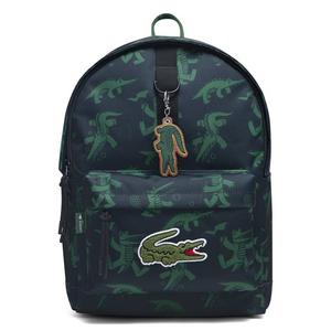 Lacoste Big Kids' Core AOP Print Backpack - Black