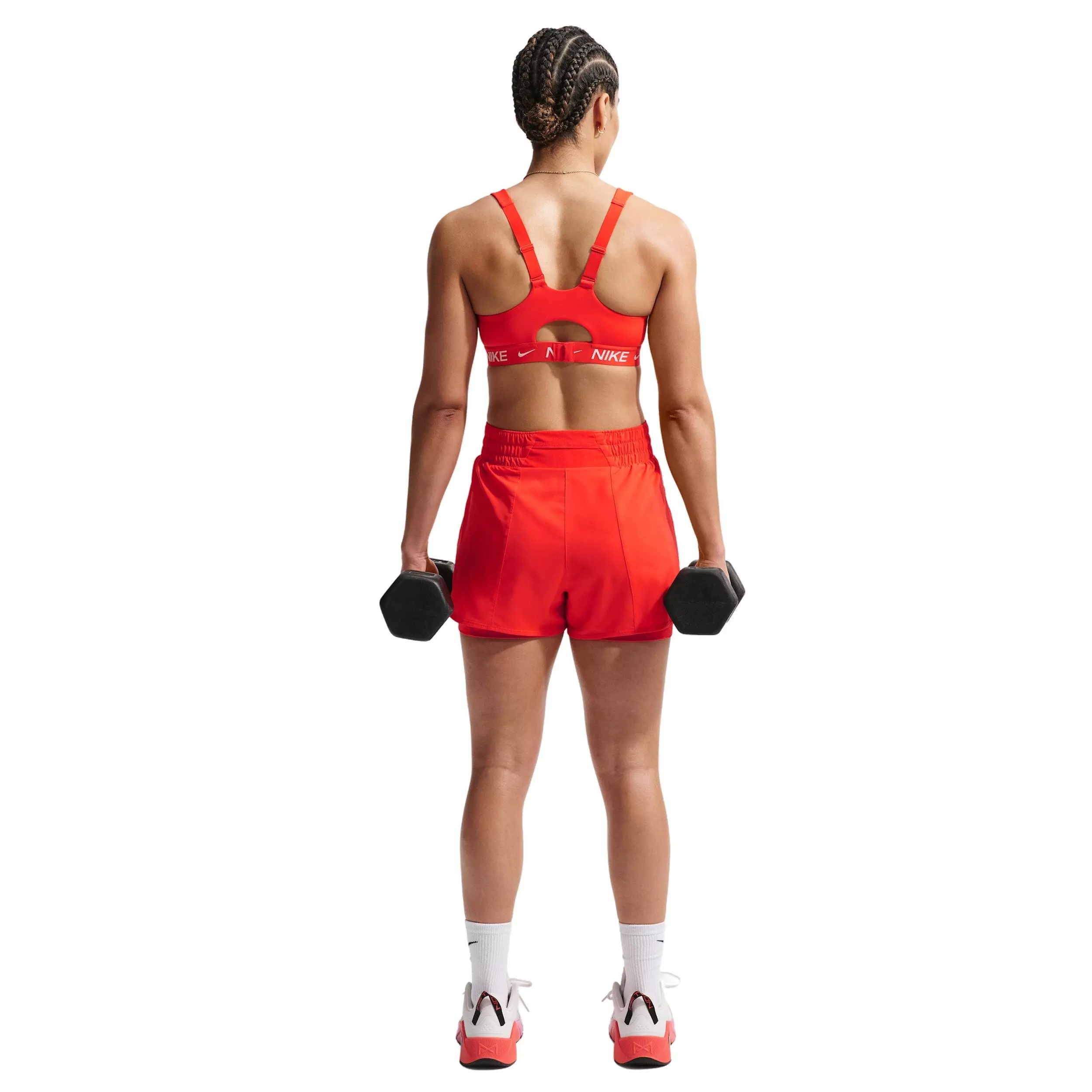 Nike Women's Indy High Support Padded Adjustable Sports Bra - Light Crimson - LIGHT CRIMSON