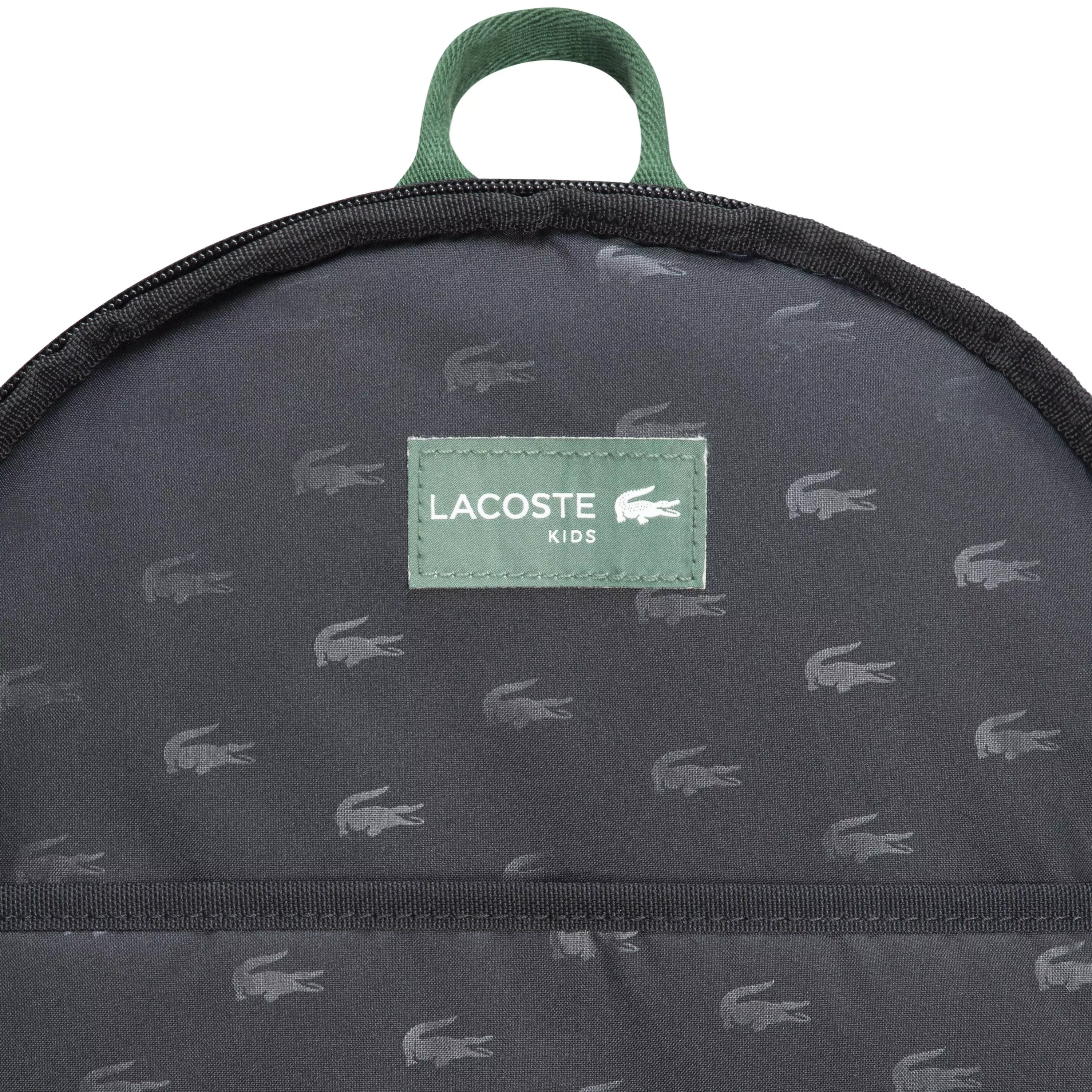 Lacoste Big Kids' Core AOP Print Backpack - Blue - BLACK/BLUE