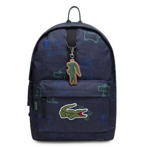Lacoste Big Kids' Core AOP Print Backpack - Blue