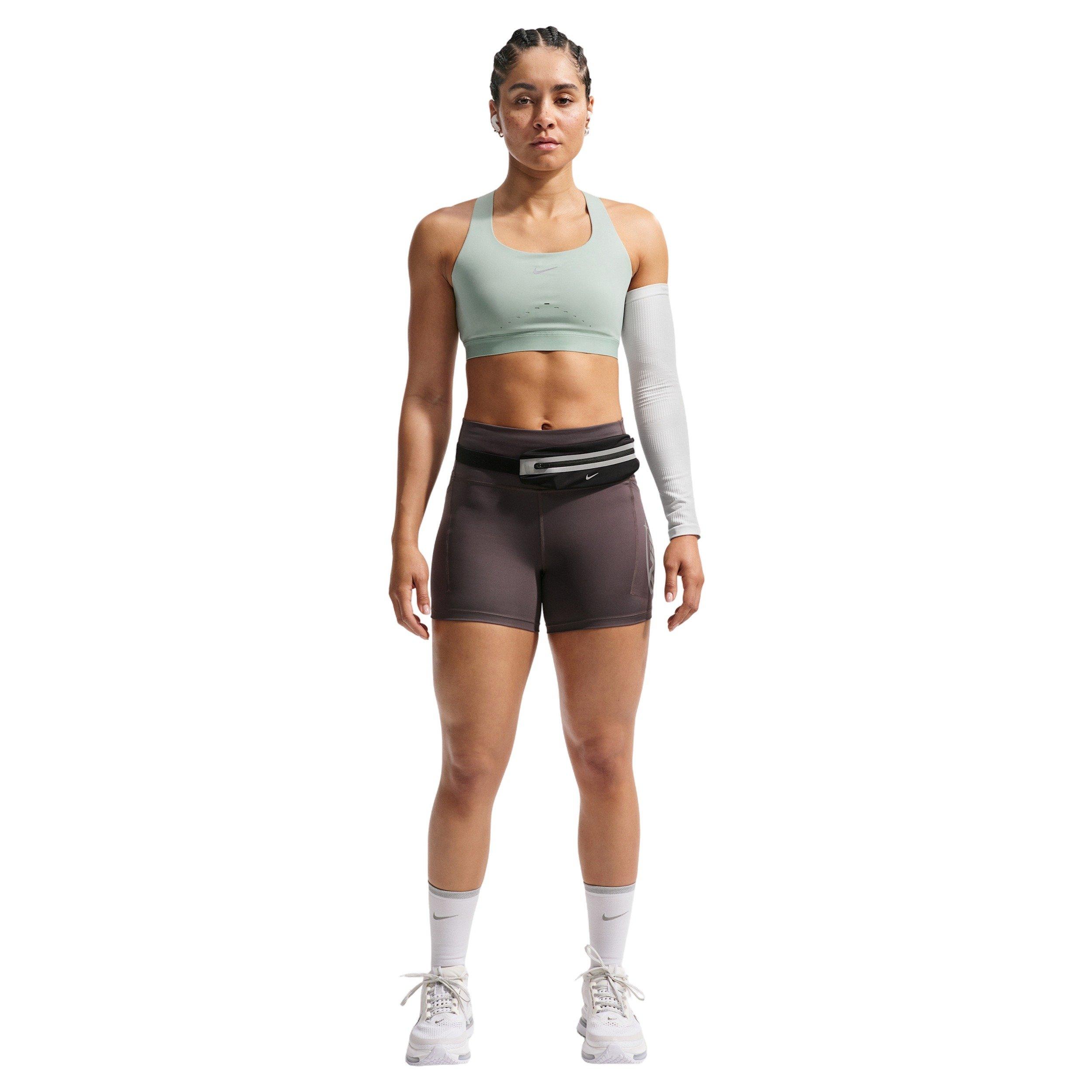 Nike Women's Swift High-Support Lightly Lined Sports Bra - Light Green/Silver - LIGHT GREEN/SILVER