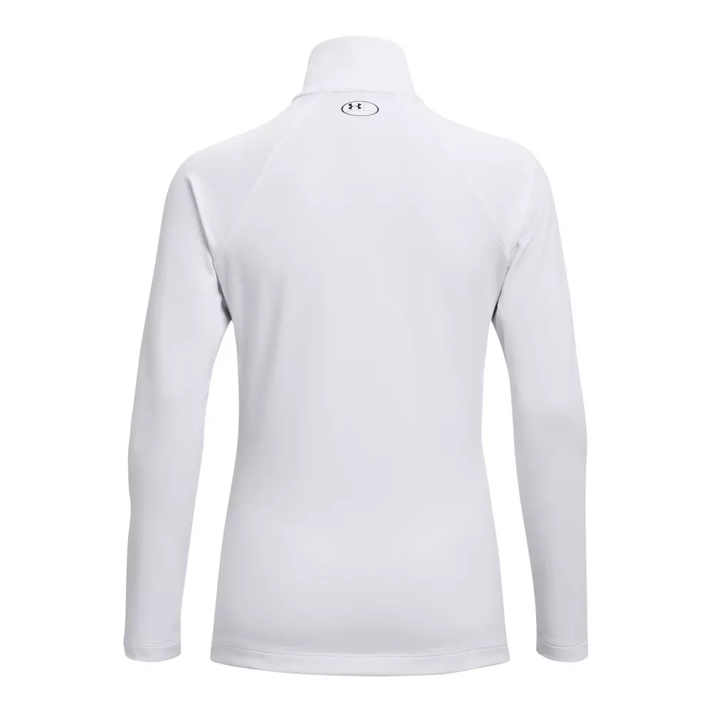 Under Armour Women's Cold Gear Authentics 1/2 Zip Crew - WHITE