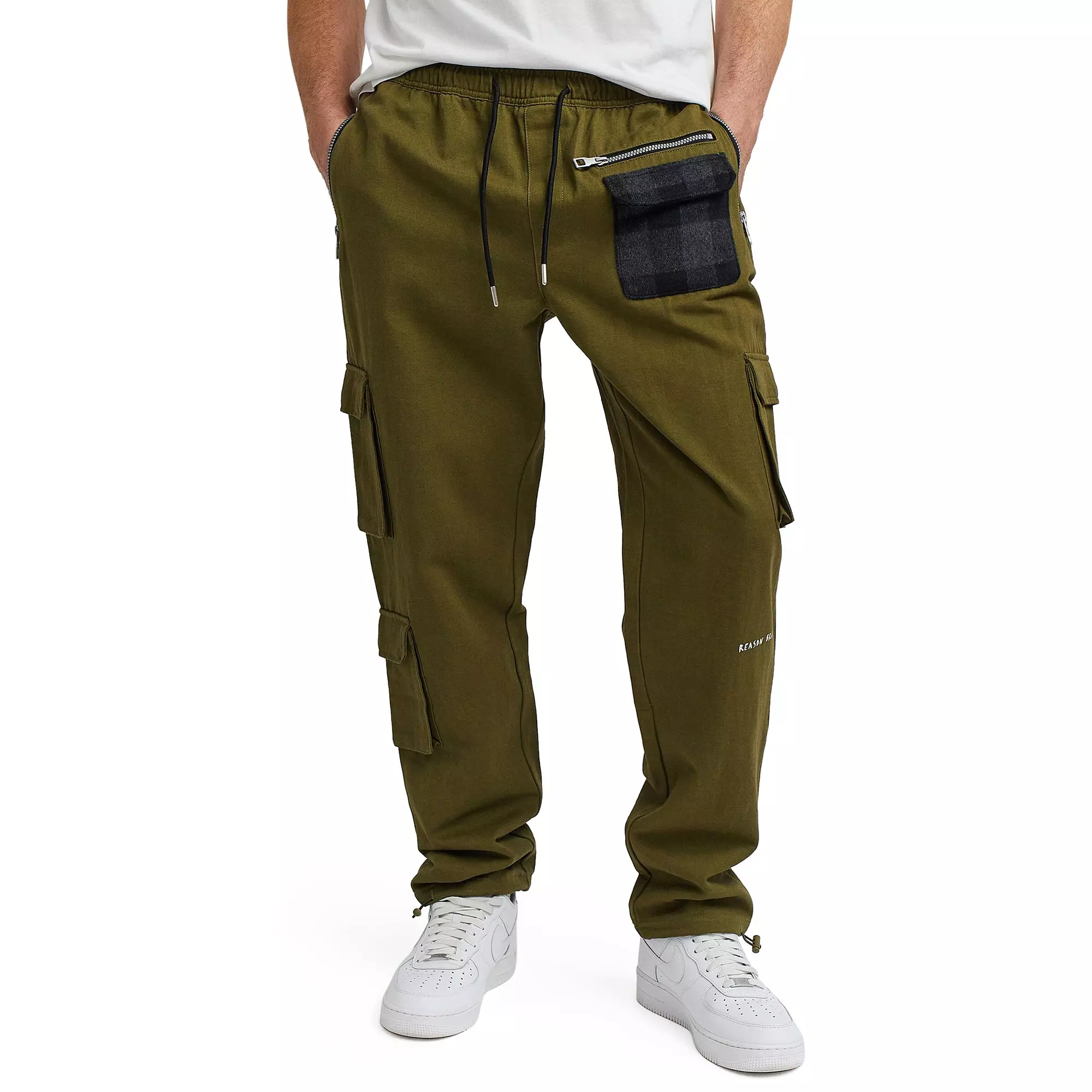 Reason Men's Heaven Woven Cargo Pants - Olive - OLIVE