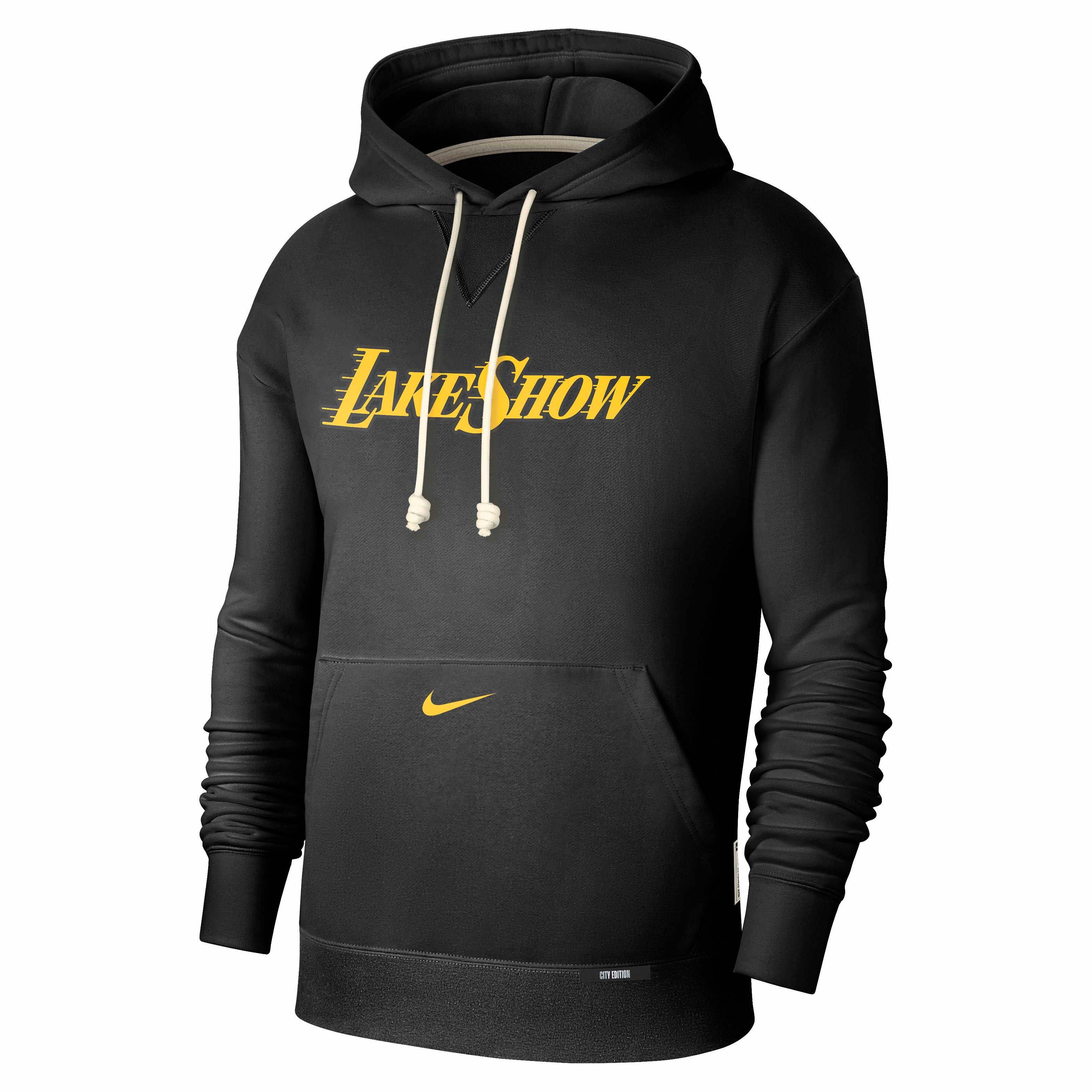 Nike Men's Dri-FIT NBA LA Lakers Courtside Standard Issue CE Hoodie - BLACK Thumbnail View 1