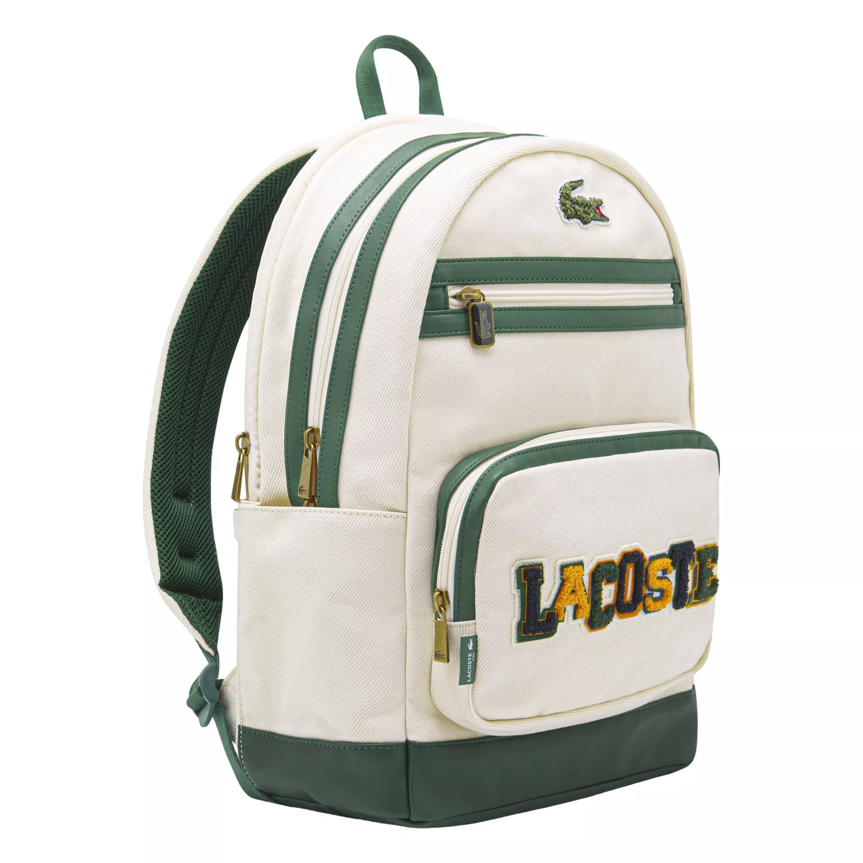 Lacoste Big Kids' Varsity Backpack - White/Green - WHITE
