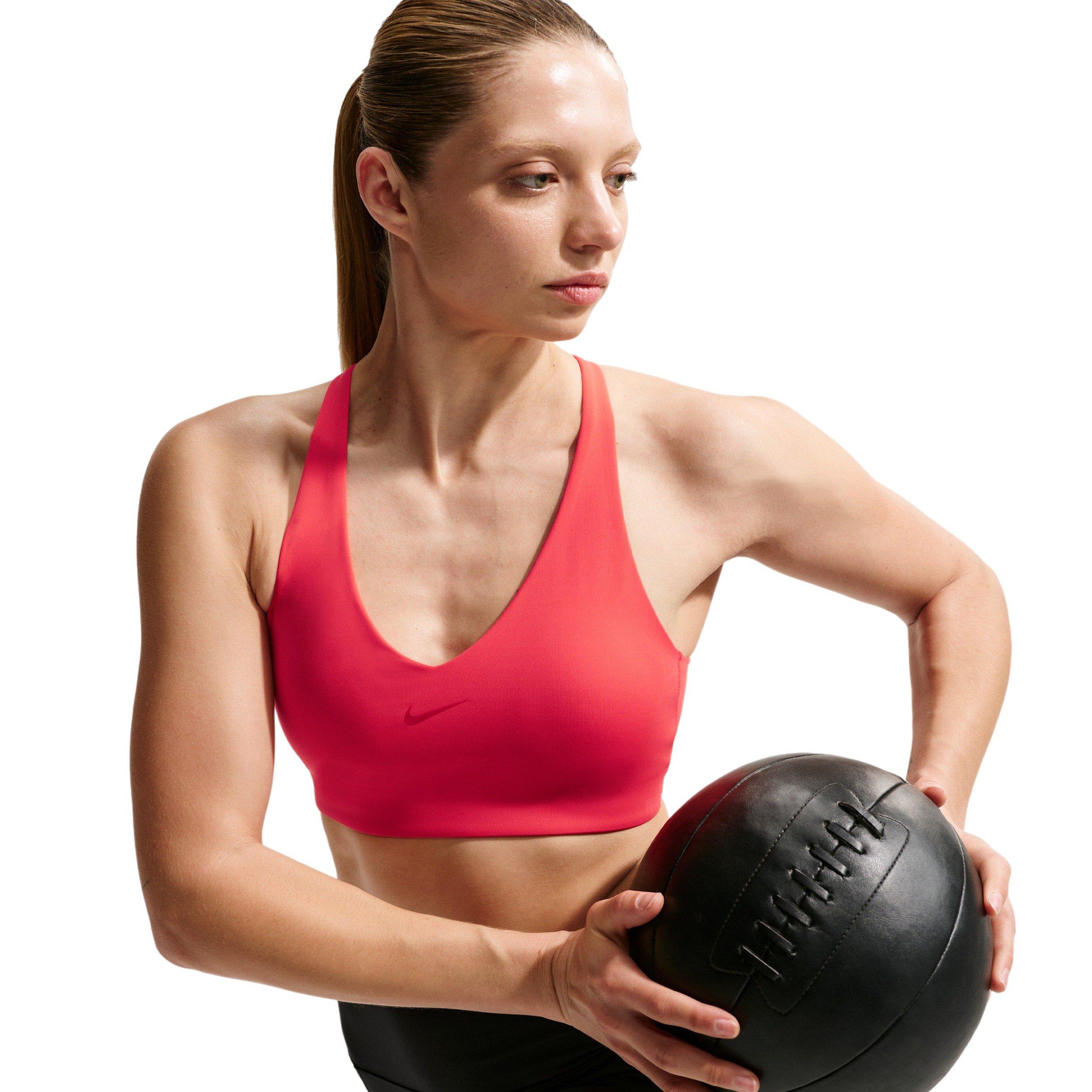 Nike Women's Universa Medium-Support Padded Sports Bra - Light Crimson - LIGHT CRIMSON Thumbnail View 3