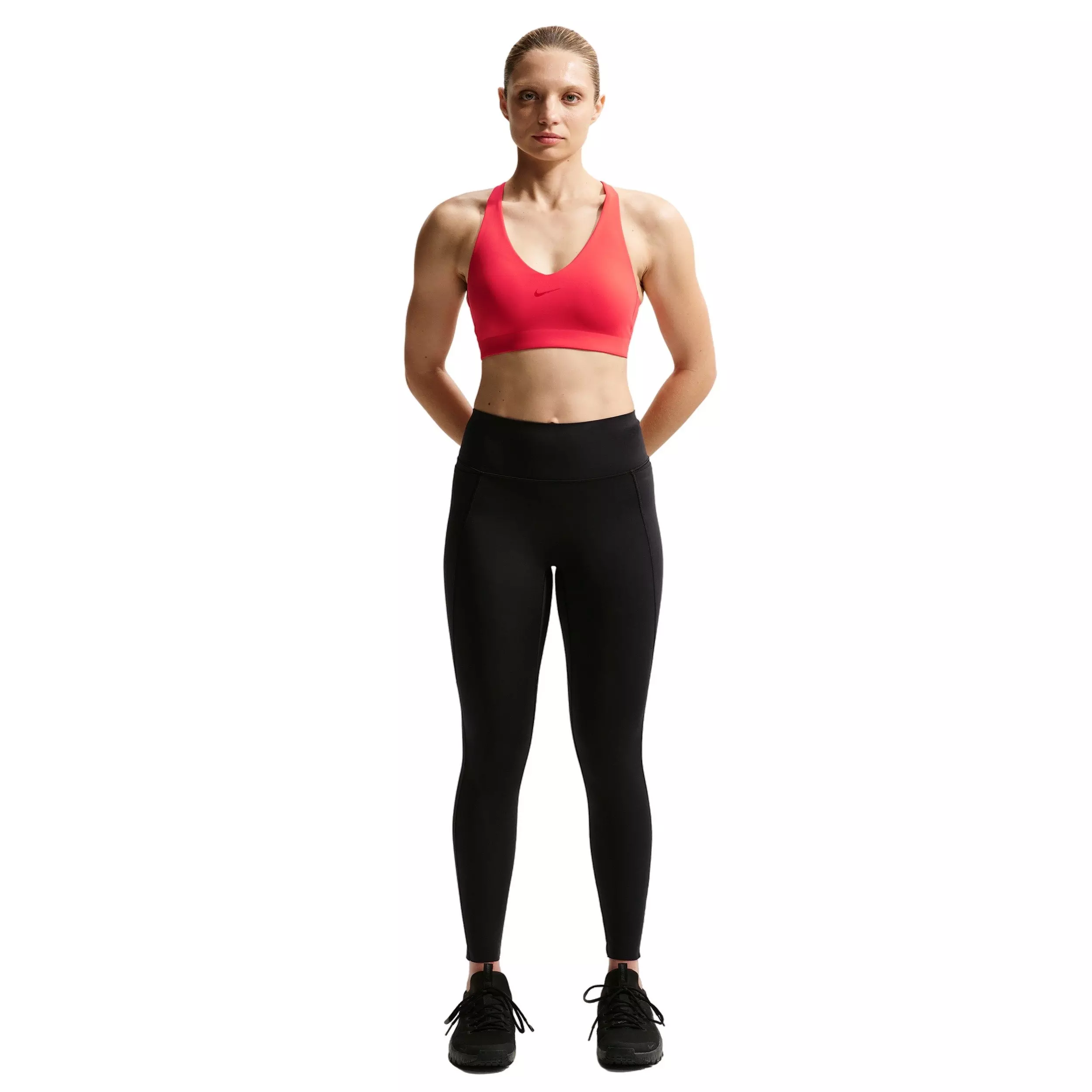 Nike Women's Universa Medium-Support Padded Sports Bra - Light Crimson - LIGHT CRIMSON