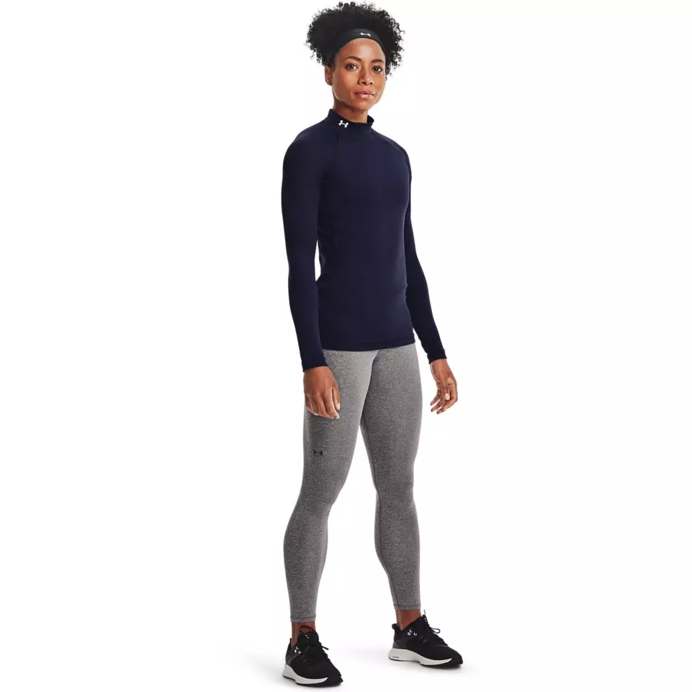 Under Armour Women's Cold Gear Authentics Mockneck Crew - NAVY