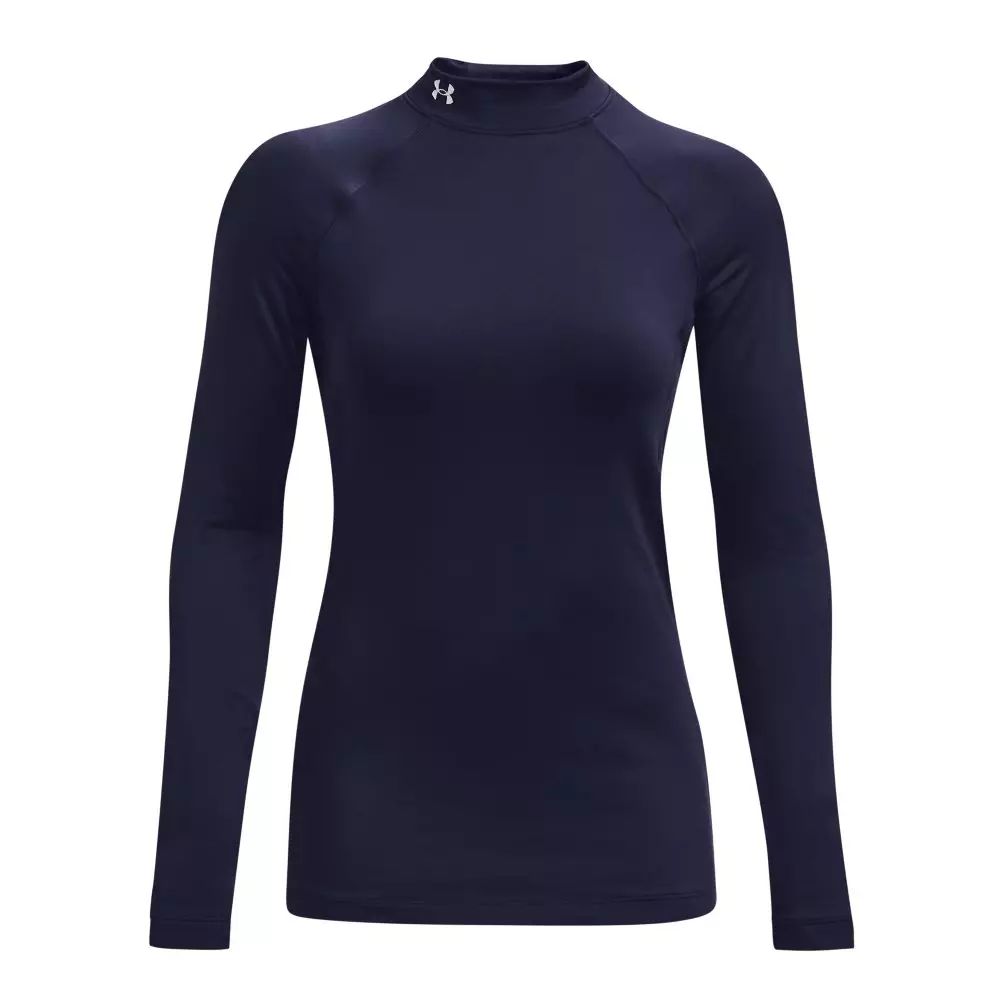 Under Armour Women's Cold Gear Authentics Mockneck Crew - NAVY