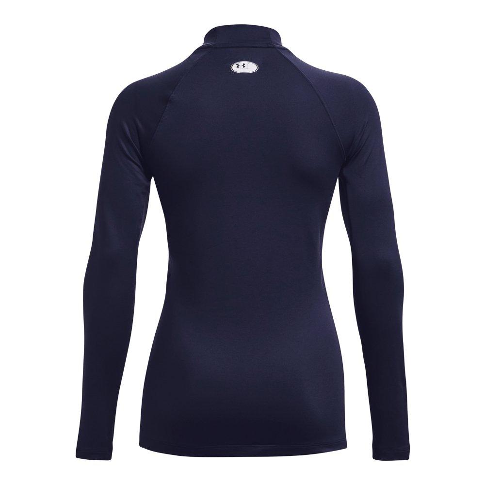 Under Armour Women's Cold Gear Authentics Mockneck Crew - NAVY Thumbnail View 5