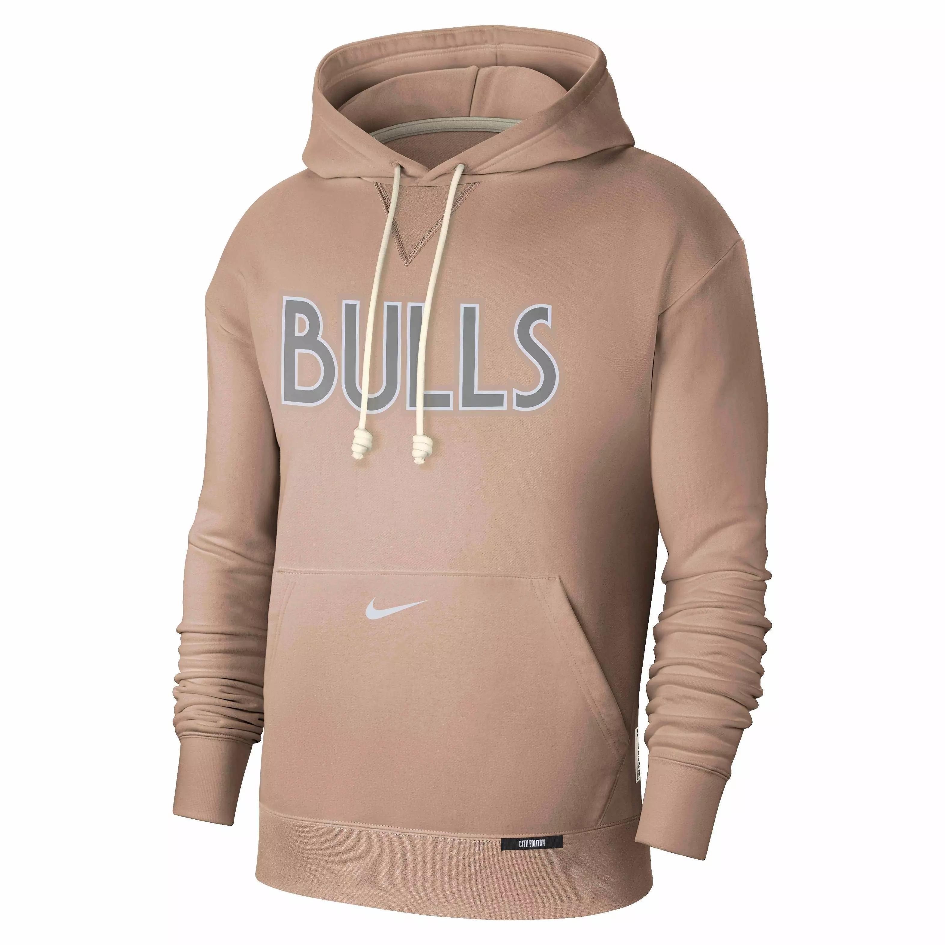 Nike Men's Dri-FIT NBA Chicago Bulls Courtside Standard Issue CE Hoodie - TAN