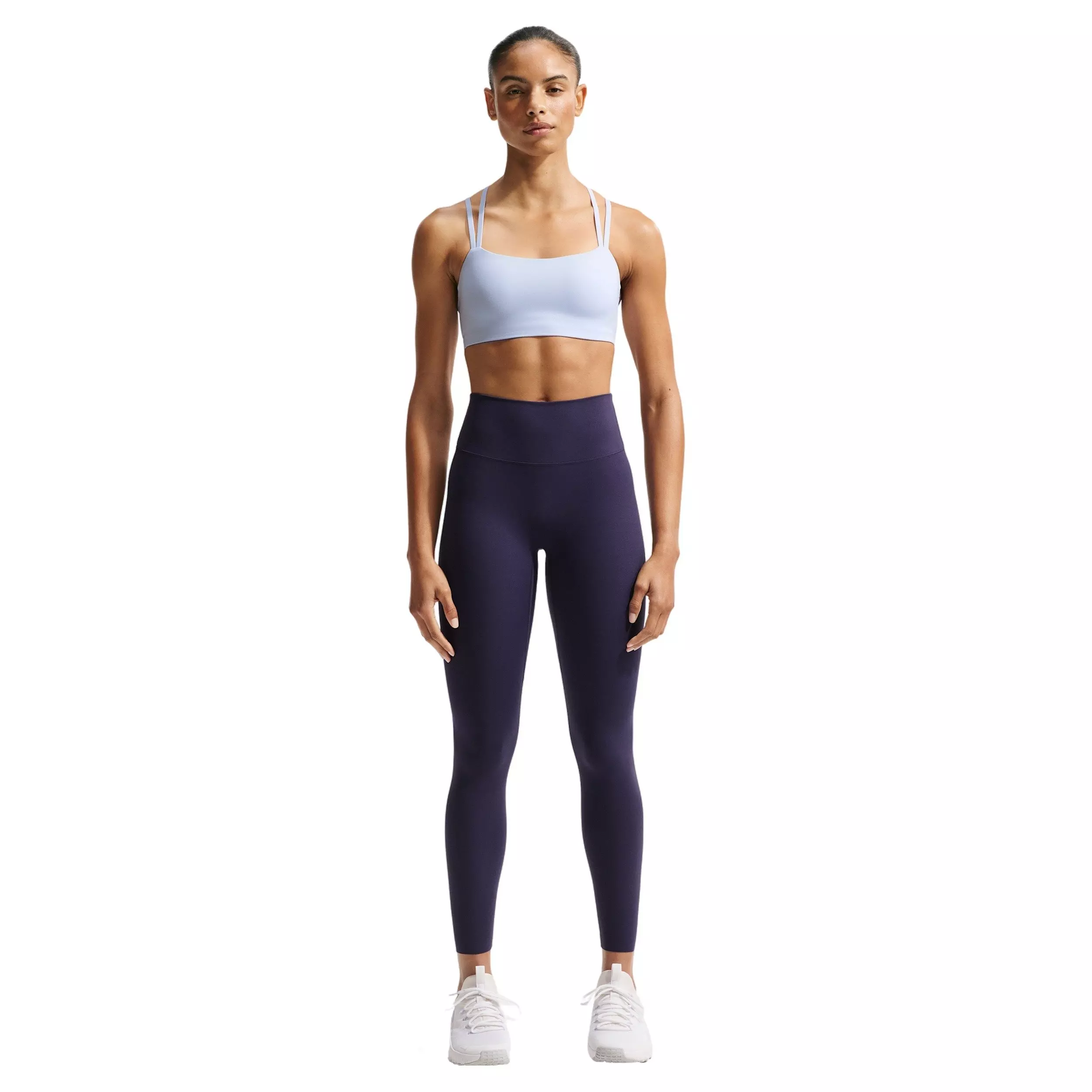 Nike Women's Zenvy Strappy Light-Support Padded Sports Bra - BLUE/GREY