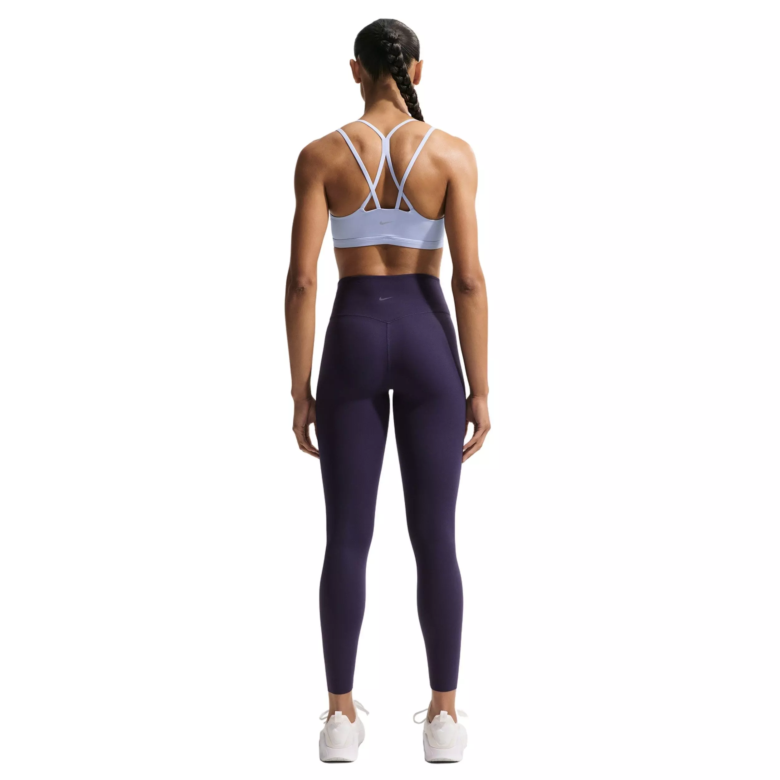 Nike Women's Zenvy Strappy Light-Support Padded Sports Bra - BLUE/GREY