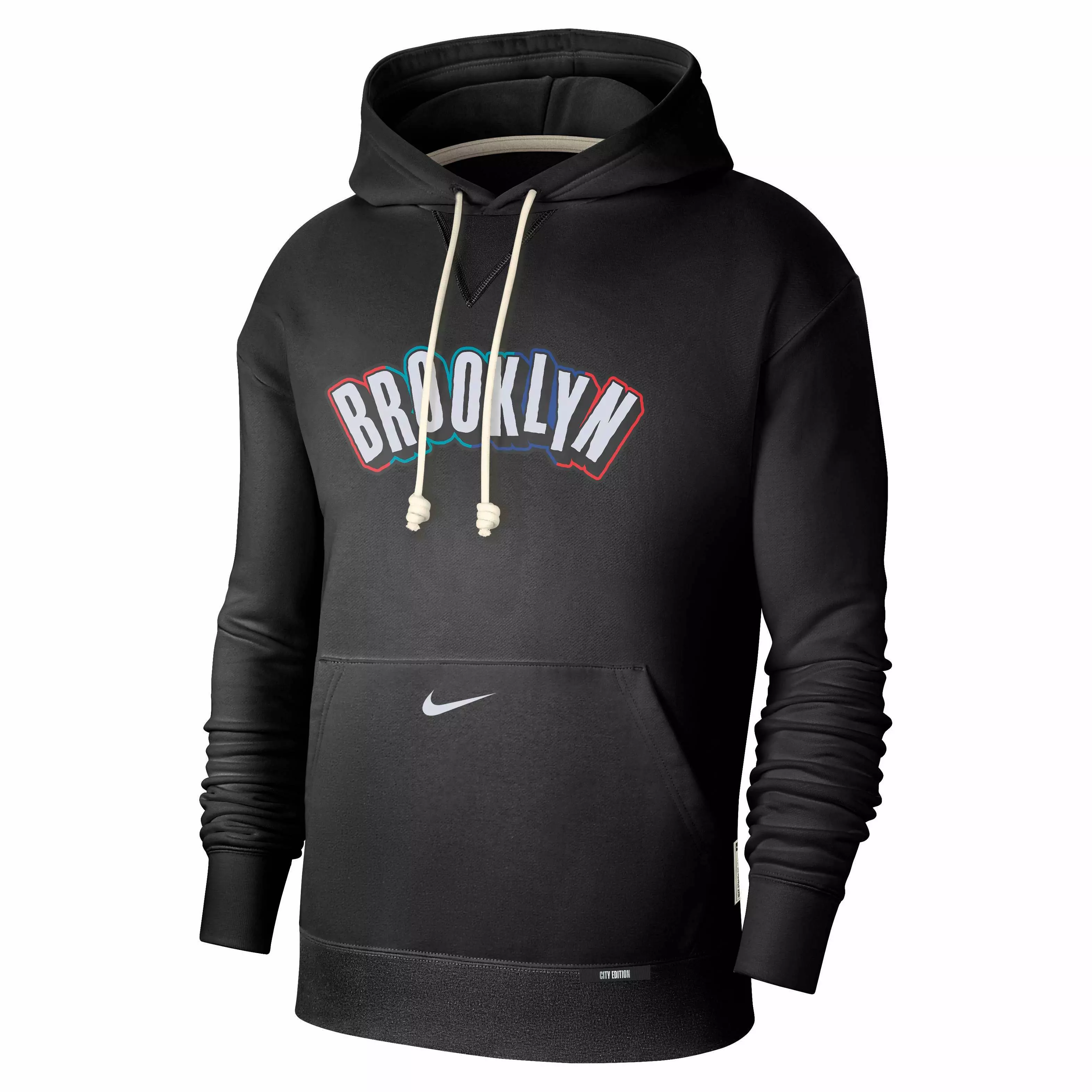 Nike Men's Dri-FIT NBA Brooklyn Nets Courtside Standard Issue CE Hoodie - BLACK