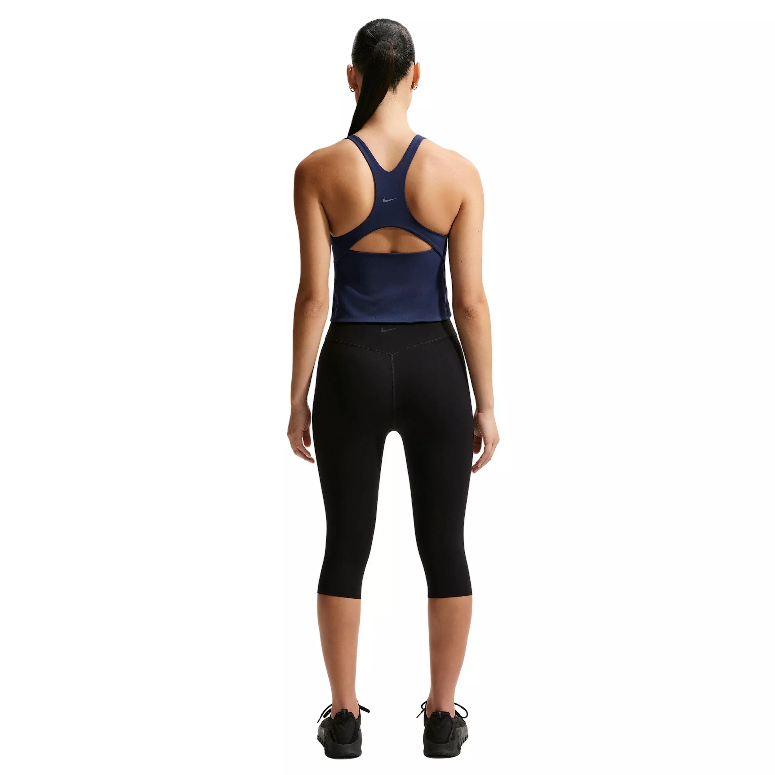 Nike Women's Zenvy Light-Support Sports Bra Tank - NAVY/WHITE
