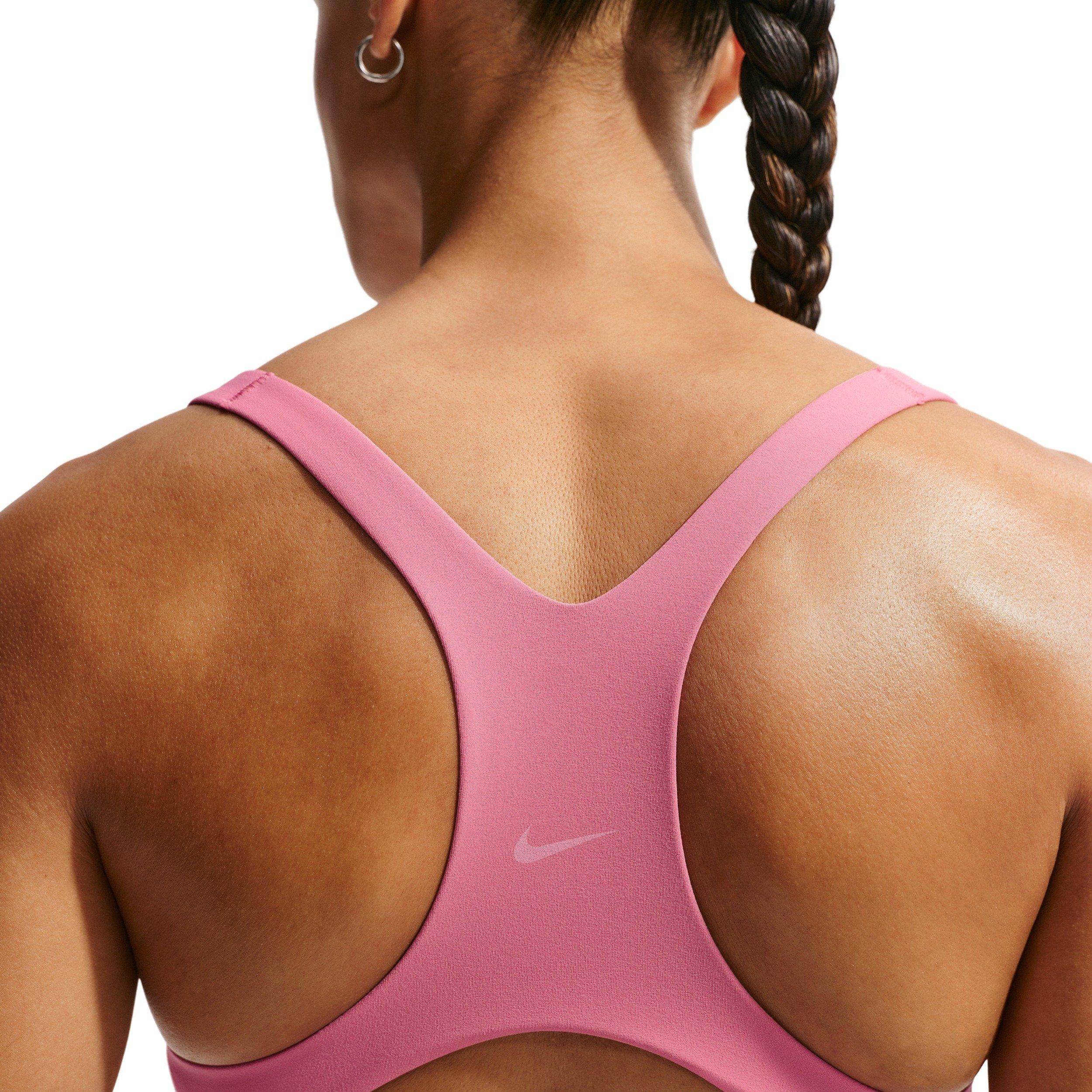Nike Women's Zenvy Light-Support Sports Bra Tank - PINK/WHITE Thumbnail View 3